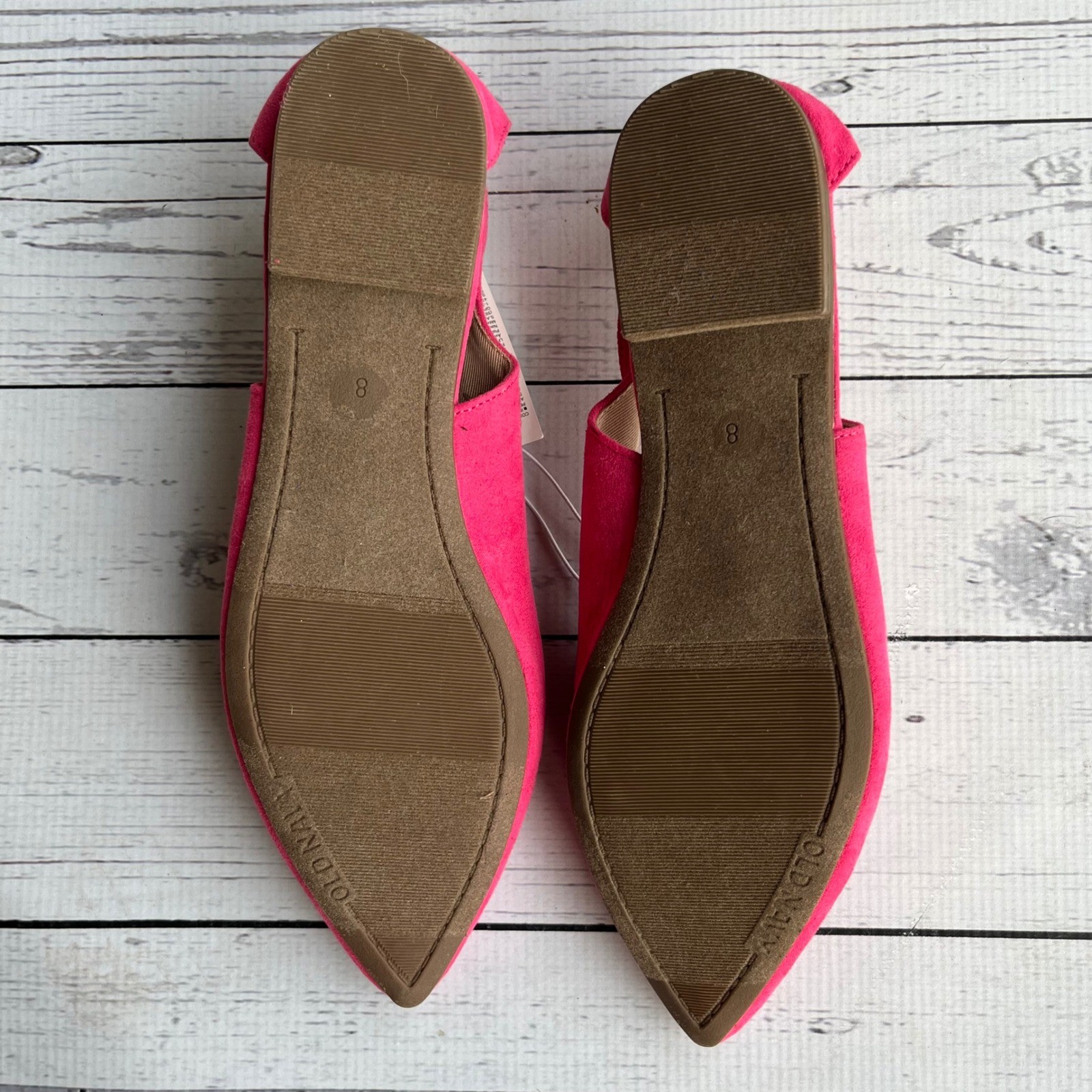 Old Navy Womens NEW Pink Preppy Slingback Flats Size 8 Barbiecore Balletcore