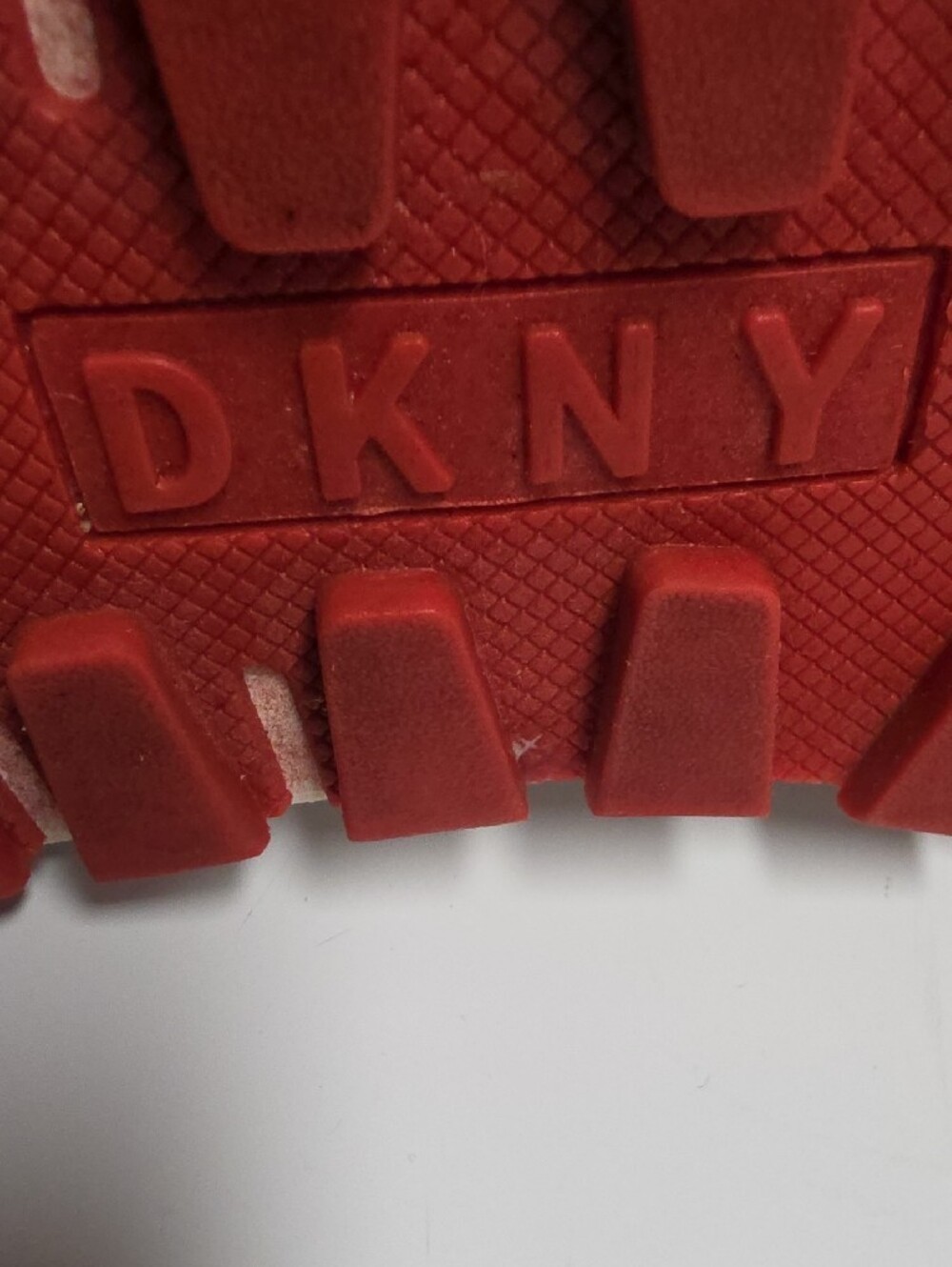 DKNY Mylo Knit Sock Slip-On Sneakers – Black/Red Zipper Accent – Size 11