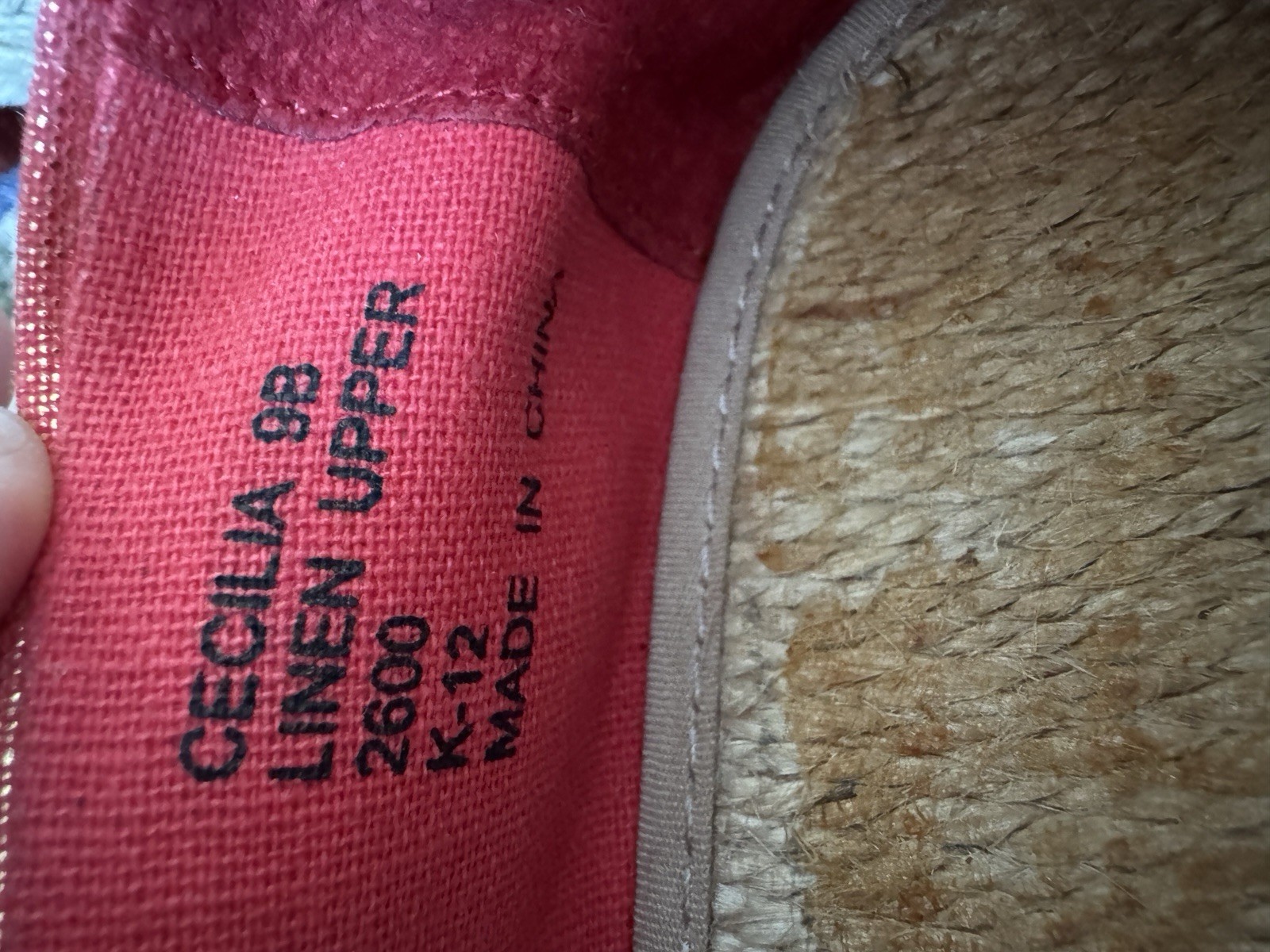 RALPH LAUREN Cecilia Espadrille Wedge Shoes Metallic Coral Pink Size 9