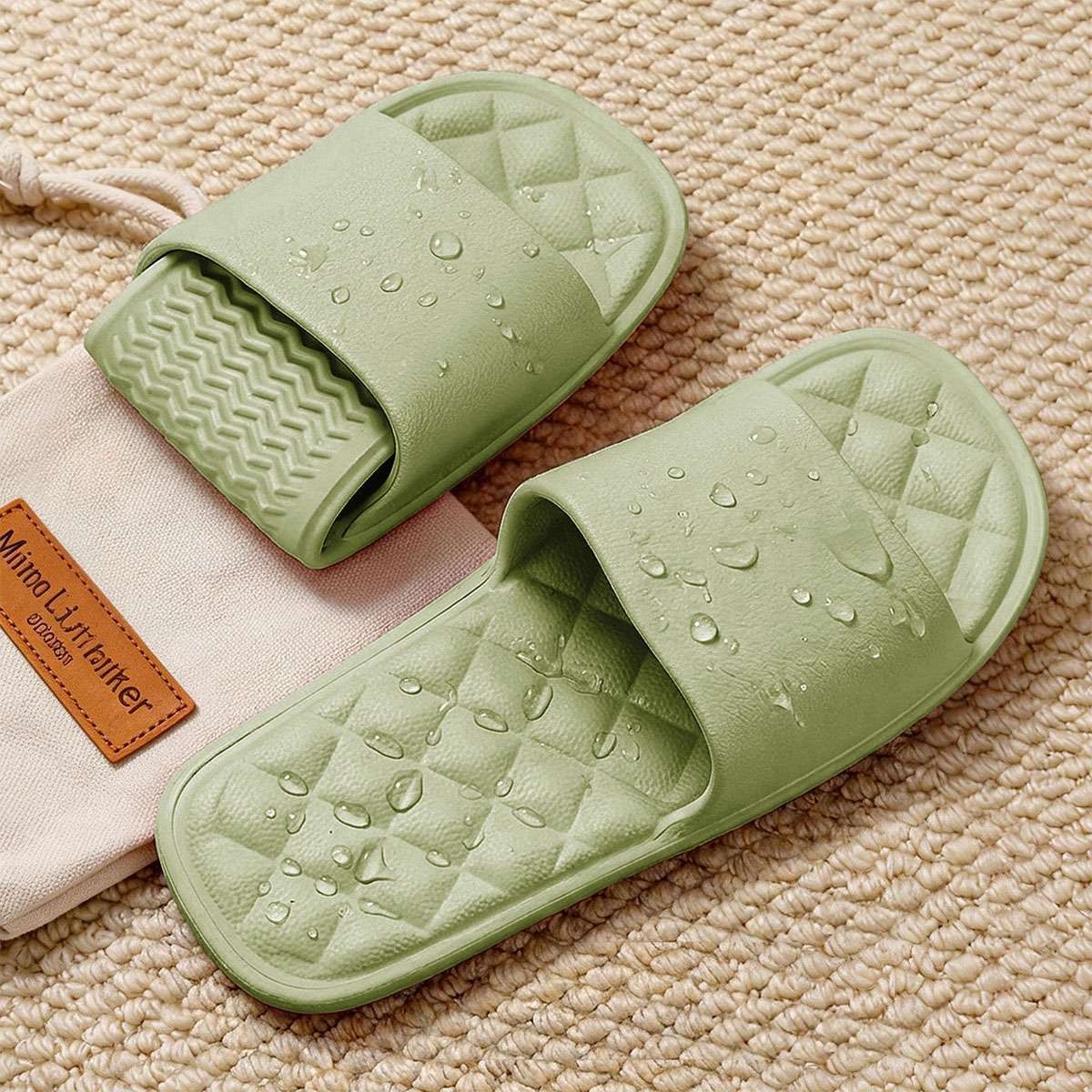 Non Slip Shower Plastic Slippers Couple Unisex Indoor Hotel Bathroom Sandals EVA