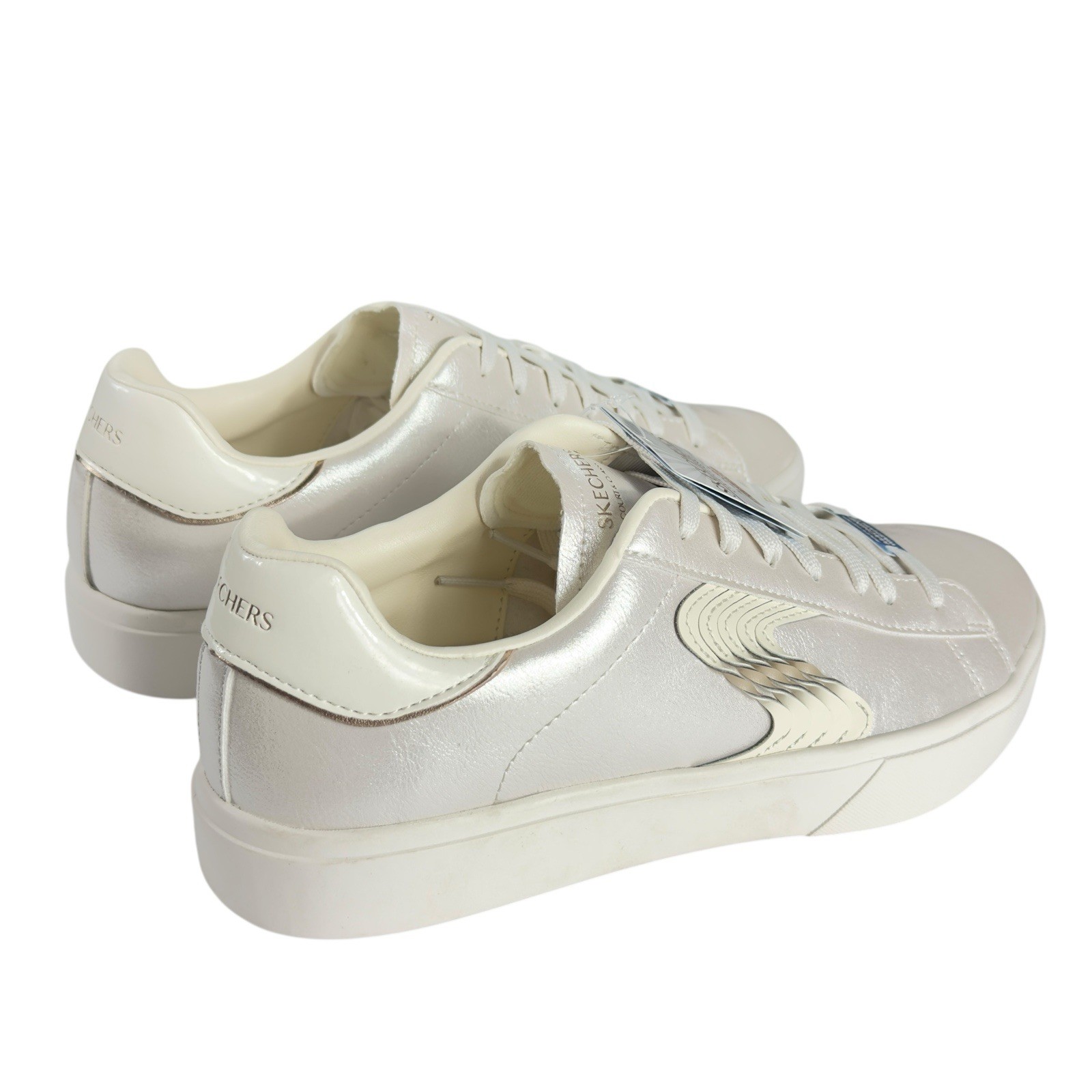 Skechers Eden LX Slight Shimmer Women’s 10 Off-White Sneaker Memory Foam 185057