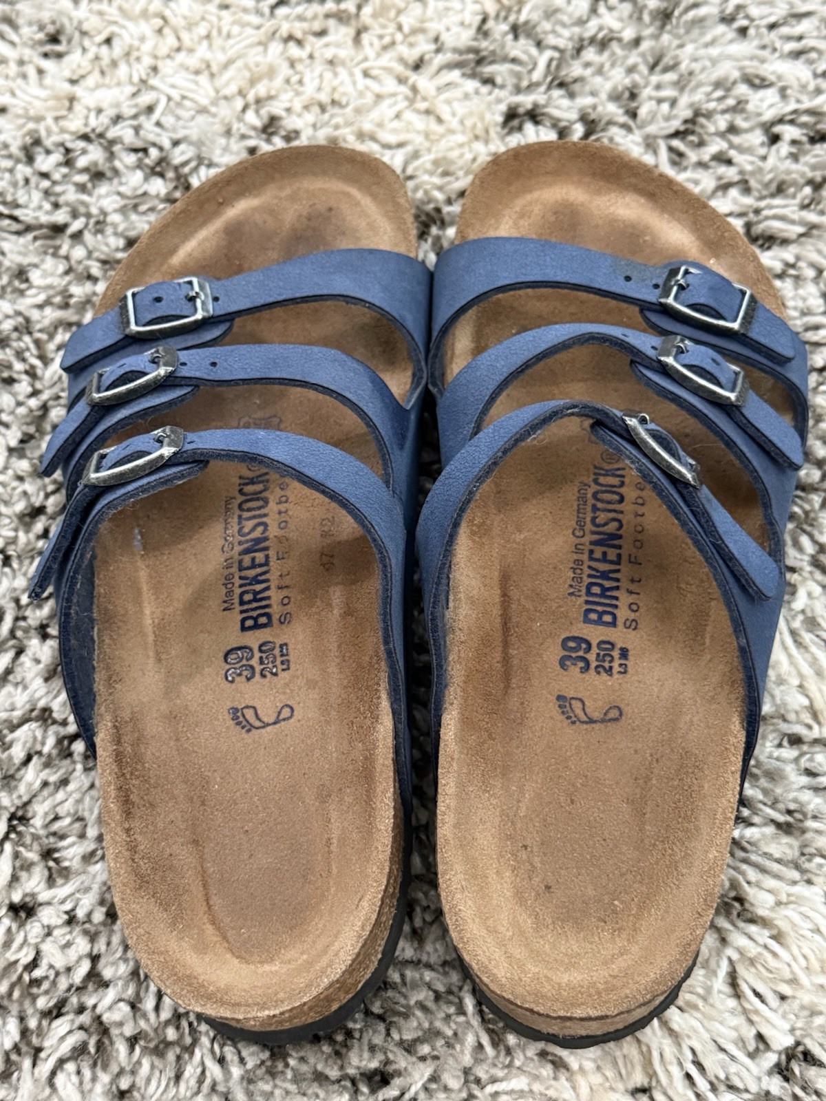 Birkinstock Florida Florida Soft Footbed EU 39 US M 6 W 8 Blue