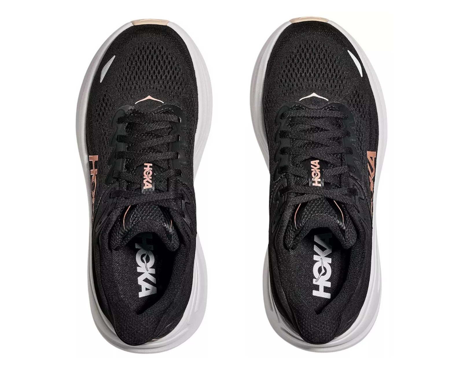 HOKA Women’s Bondi 9 Running Shoes Color: Black/Rose Gold Size: 8