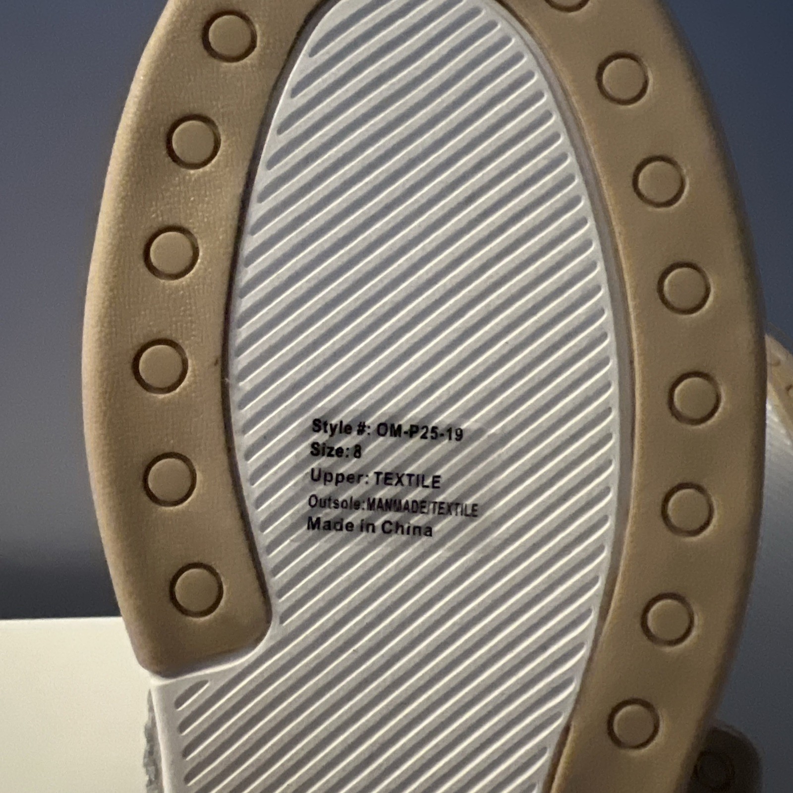 Olivia Miller – Beige, Ankle Studded Sneaker Size 8