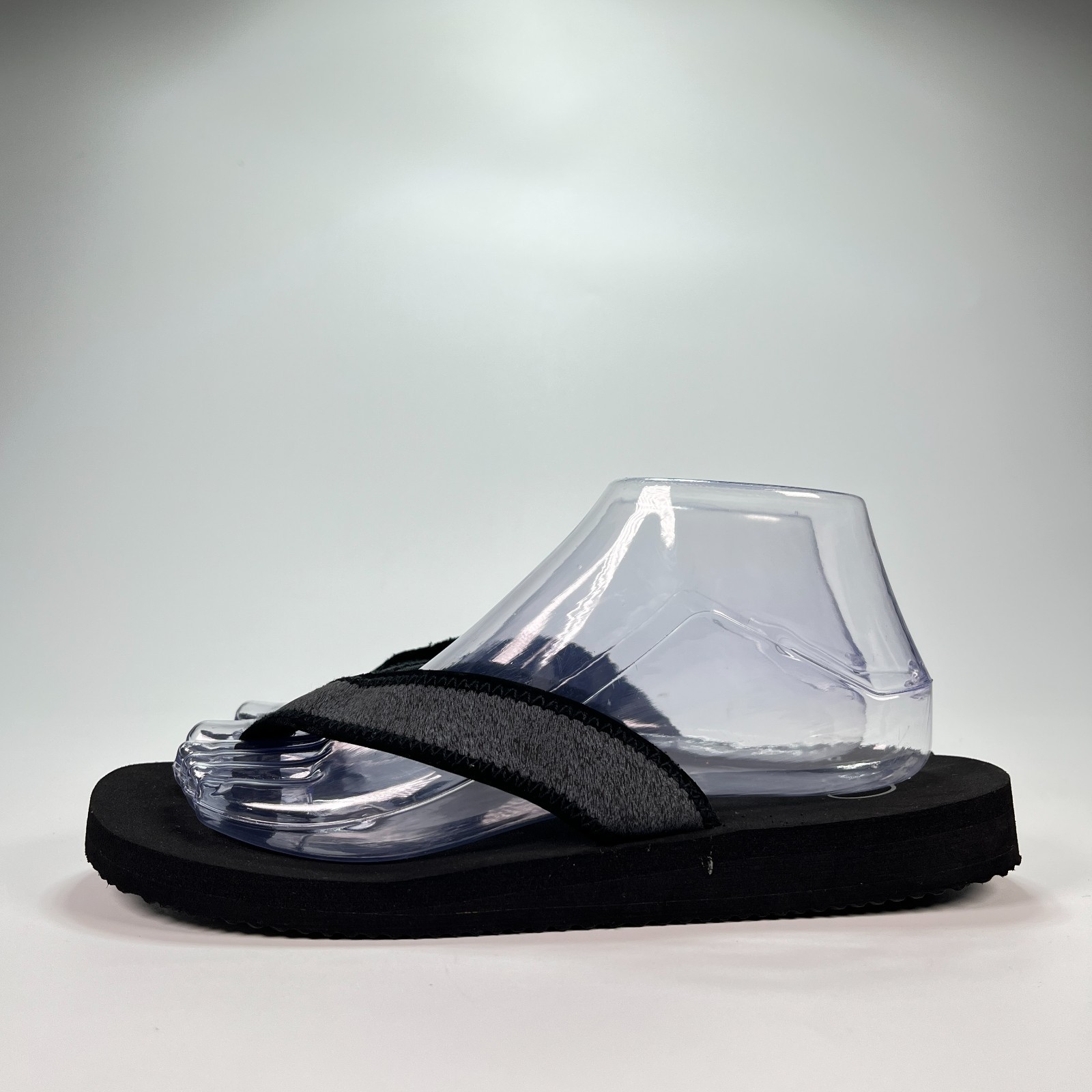 OP Black Gray Flip Flop Sandals Thong Style Comfort Beach Pool Women’s Size 8