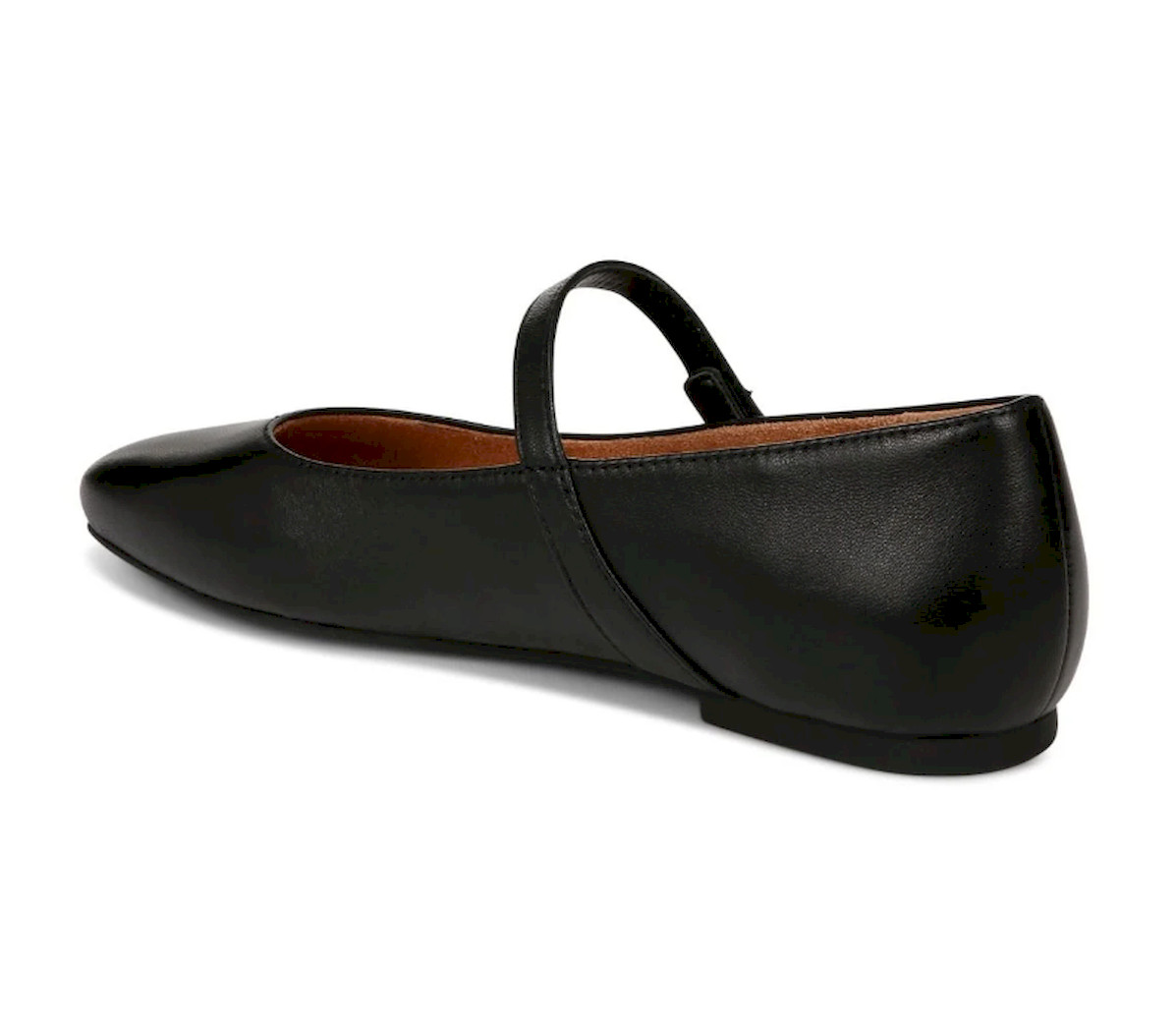Vionic Alameda Mary Jane Flat – Black Leatherr, MEDIUM