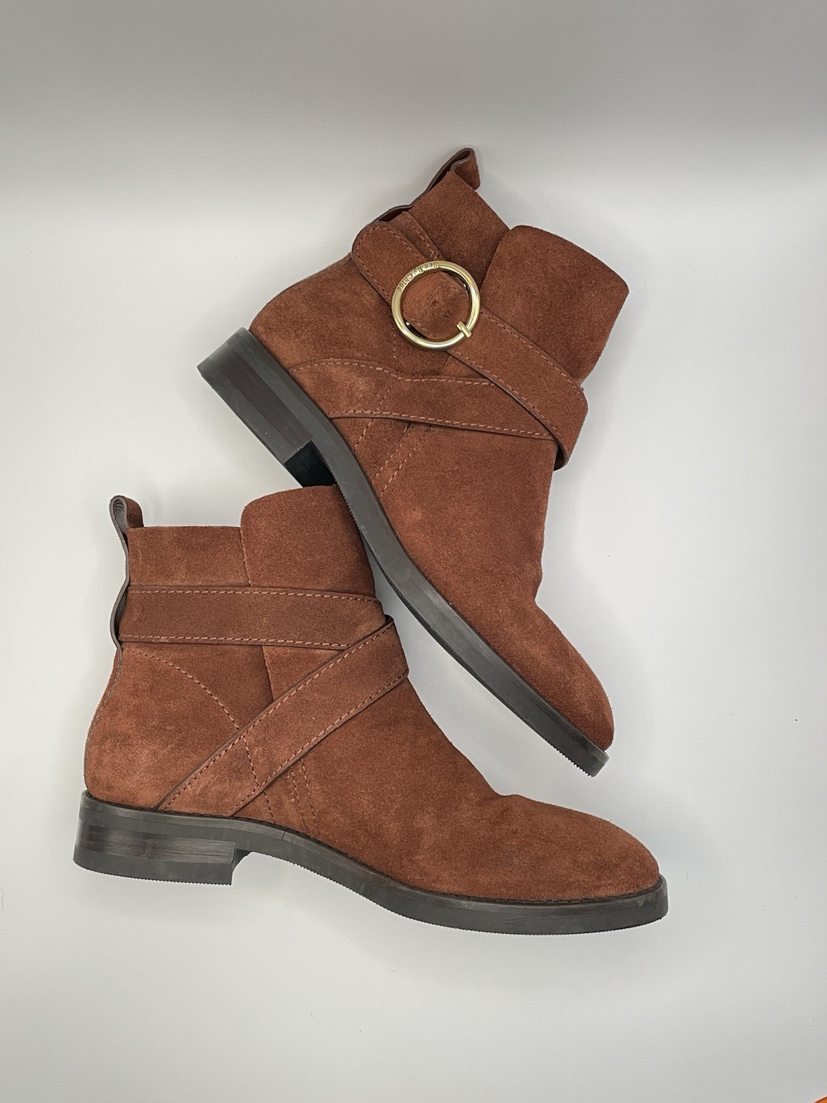See by Chloe Lyna 38 Chelsea Boot Chestnut Suede Great Condition