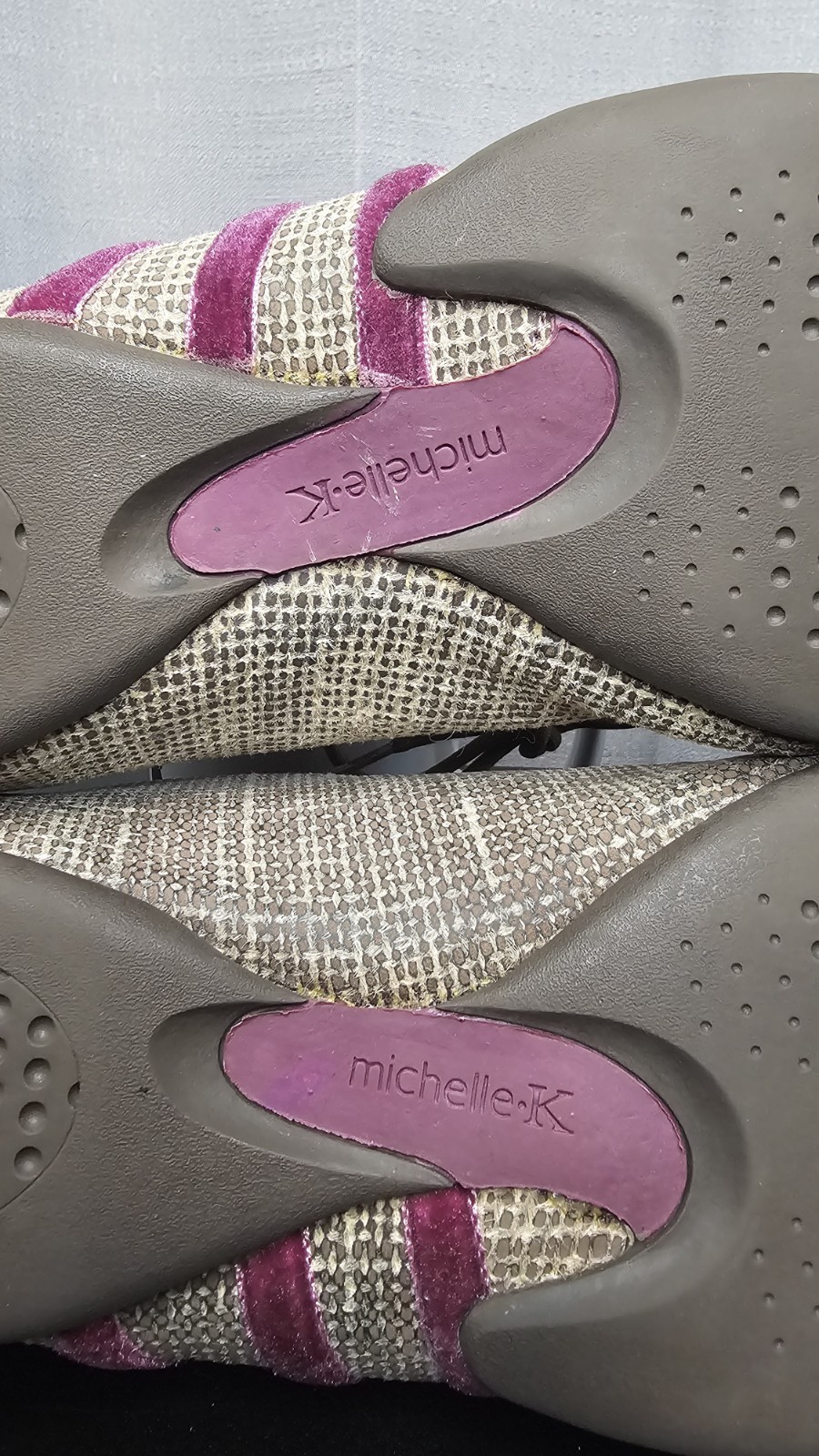 Michelle-K Shoes Womens 9 Casual Sneakers Multicolor Leather Lace Up Comfort
