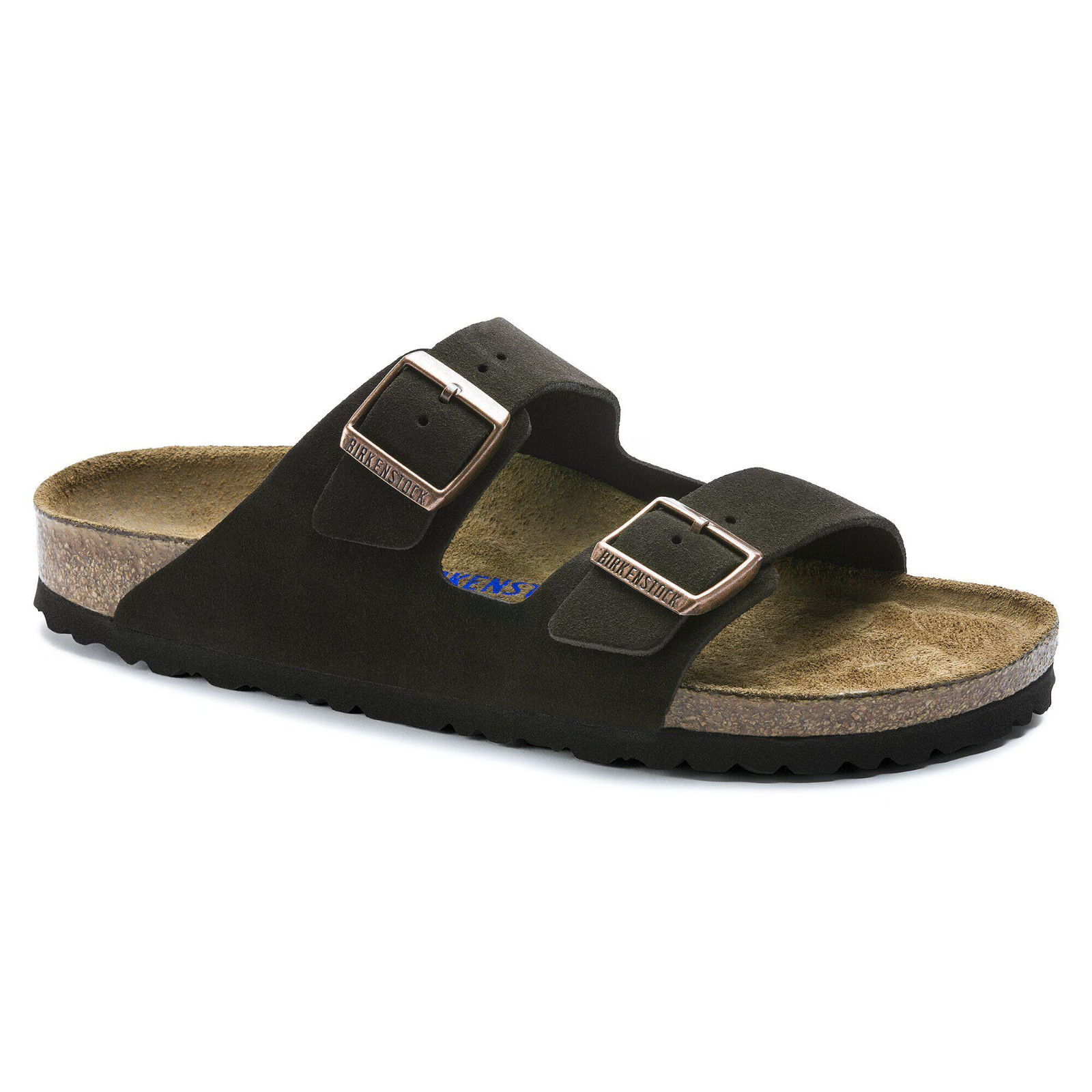 Birkenstock Arizona Soft Footbed Suede Leather Sandals Mink Mocha Taupe Black