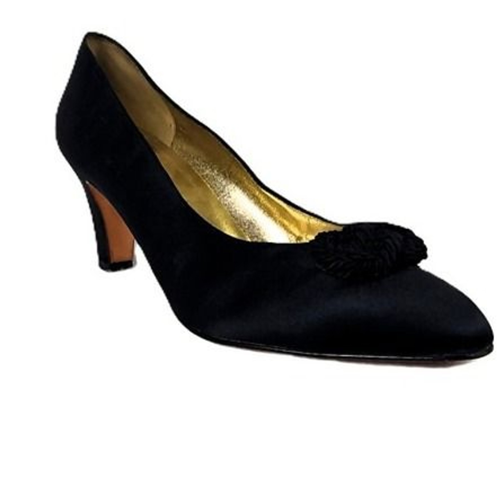 Salvatore Ferragamo Vintage Black Suede Pumps US 9