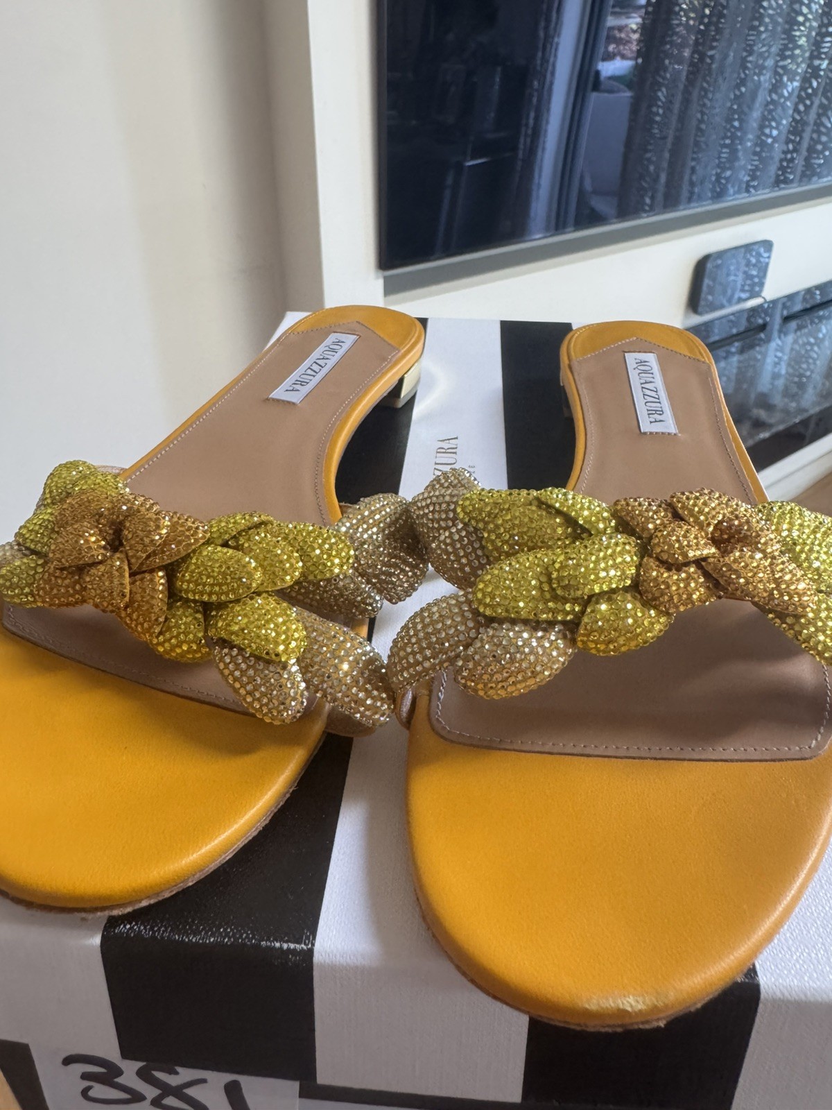Aquazzura GALACTIC FLOWER Slide Retail $995
