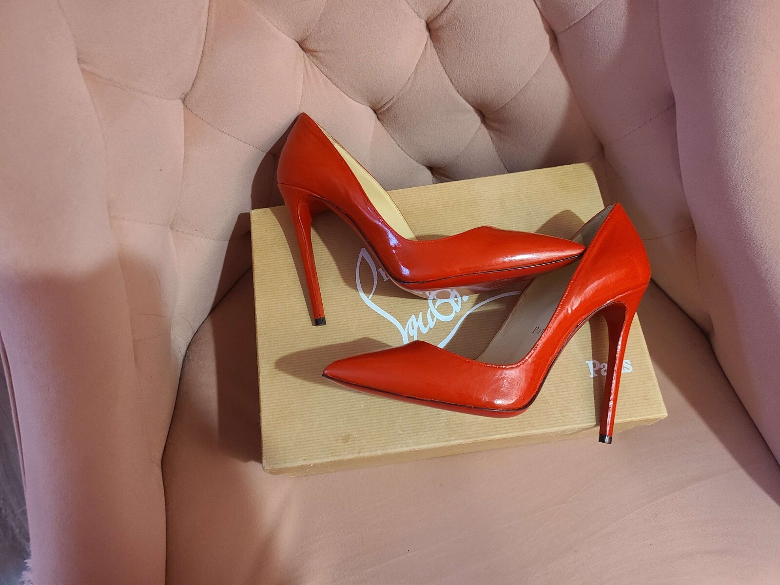 Christian Louboutin Red So Kate 120 dyed red patent leather US size 6.5
