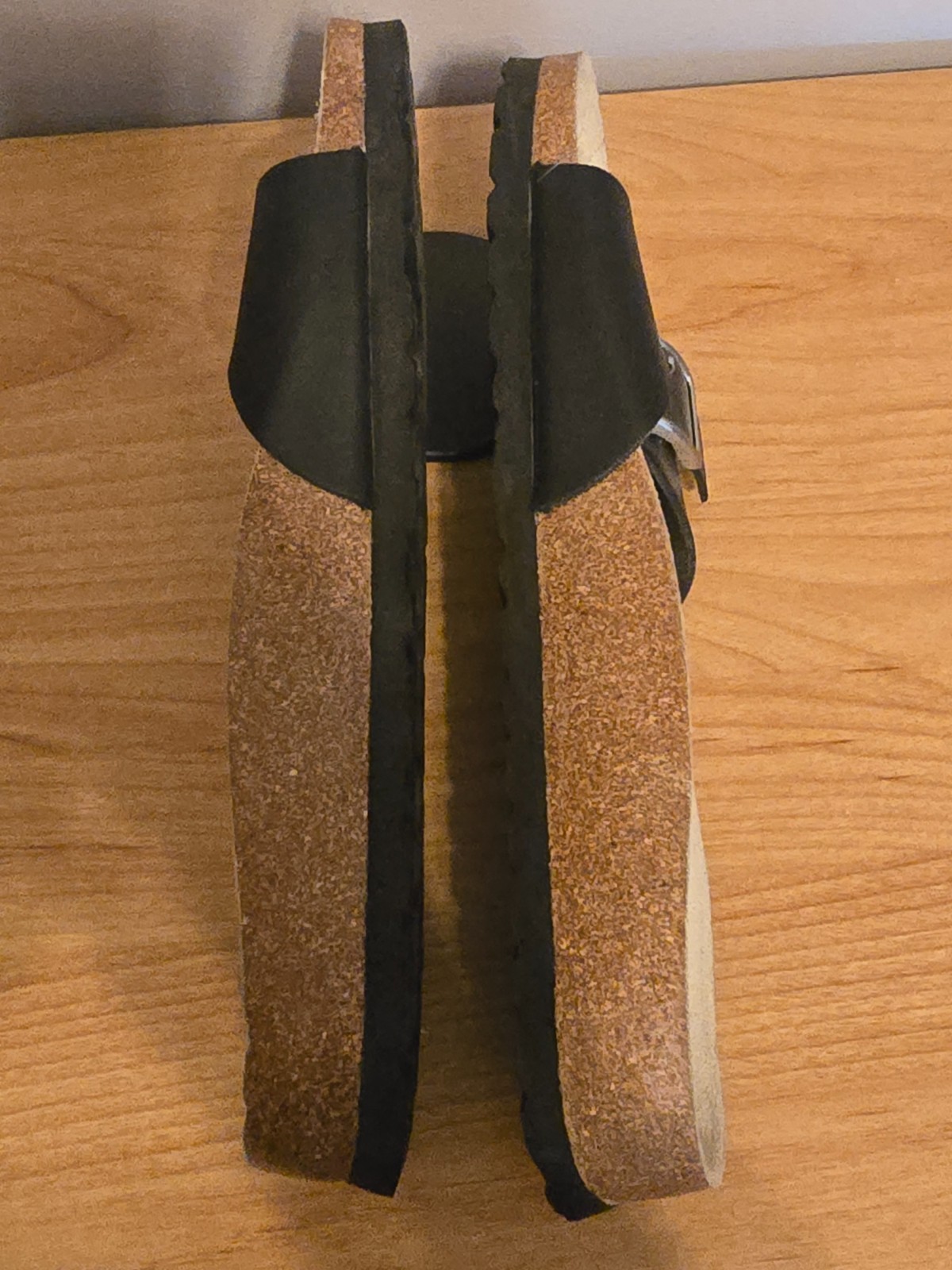 TULA by BIRKENSTOCK Leather Madrid Black Slides Sandals Shoes Size 39 US 8 N.