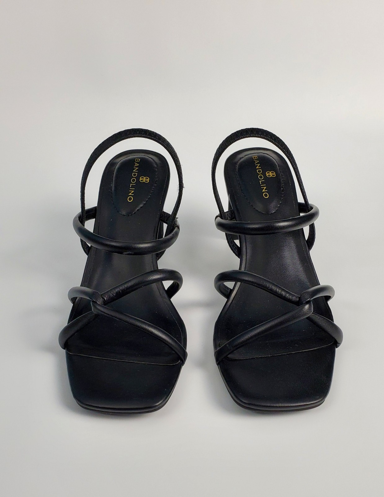 Bandolino Womens Tella Heeled Strappy Sandal Square Toe, Size 6 M, Black
