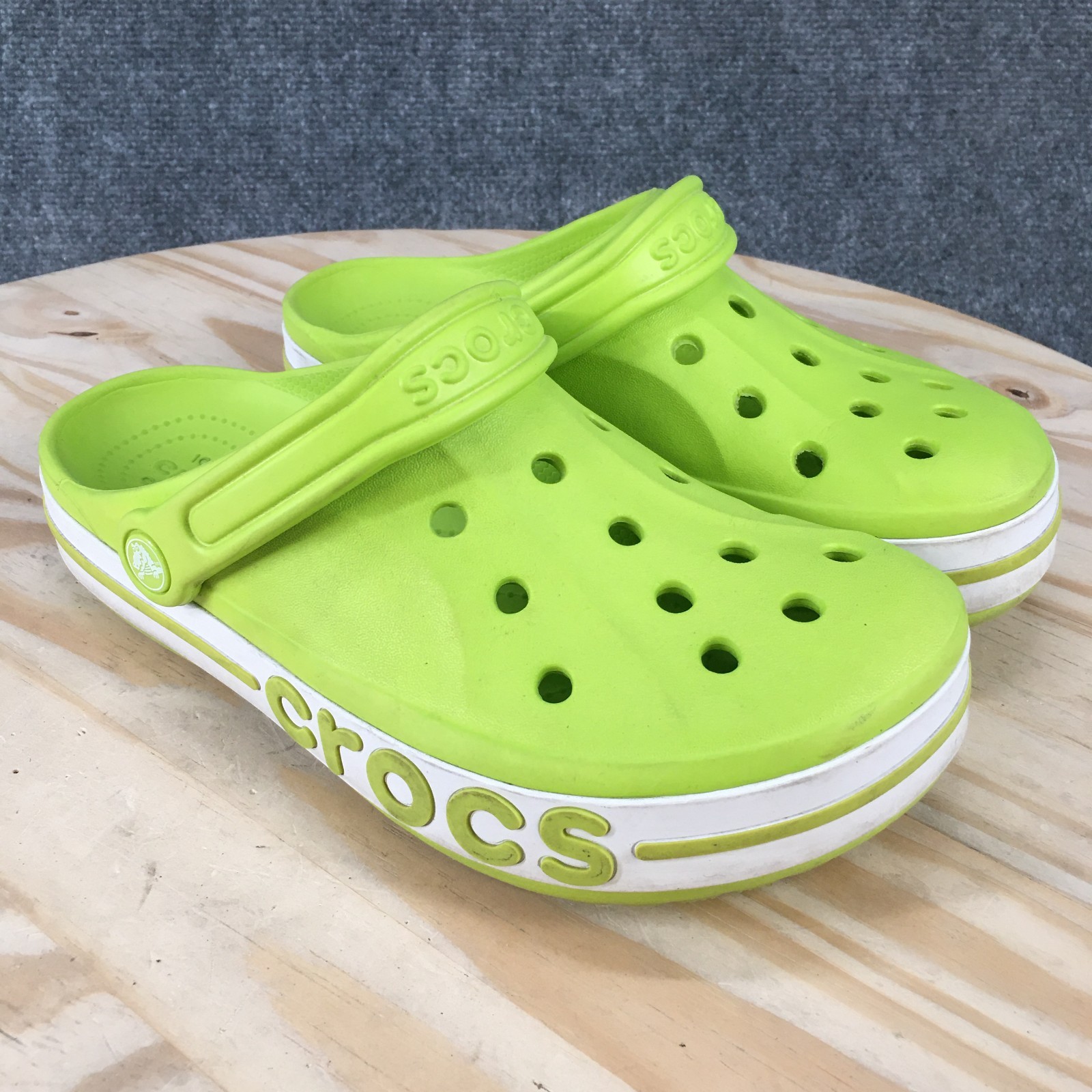 Crocs Shoes Mens 7 Womens 9 Bayaband Casual Comfort Slingback Clogs Green Rubber