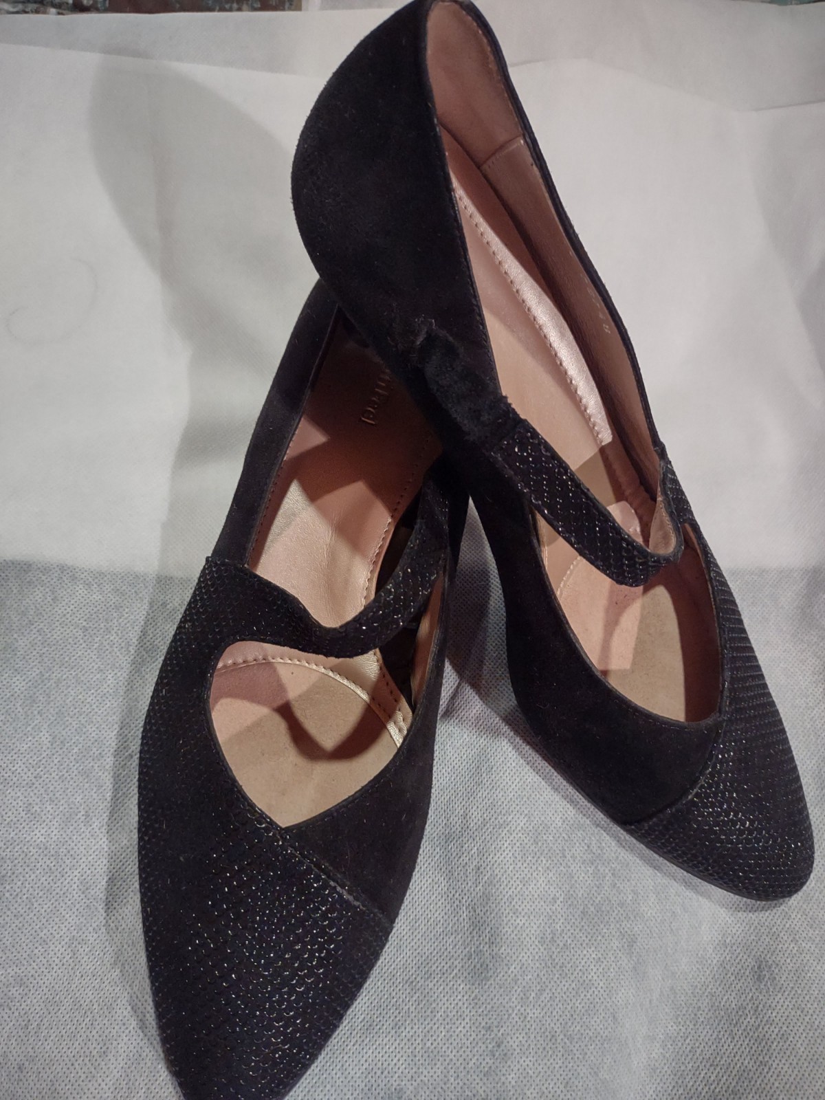 Beautifeel Snake Pattern And Suede Heels