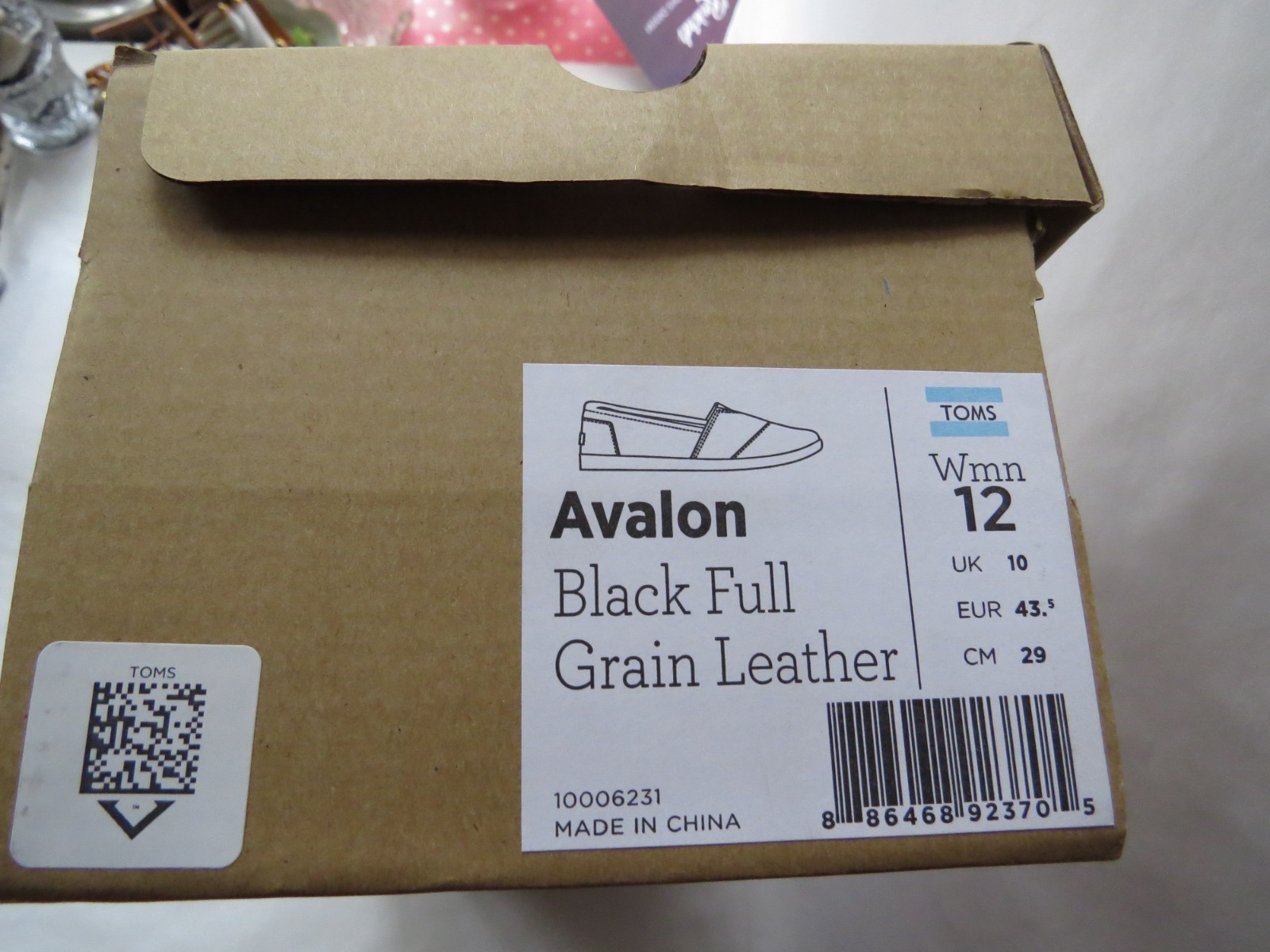 Tom’s Women’s Shoes Espadrilles Size 12, Black Full Grain Leather, New in Box