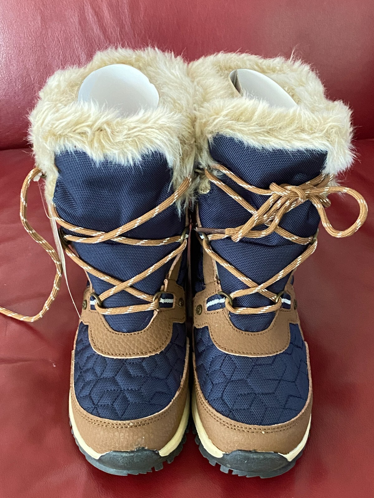 $100 BEARPAW🐾 Marina Boots | Nylon & Leather Upper | Wool Blend | Hickory | 6