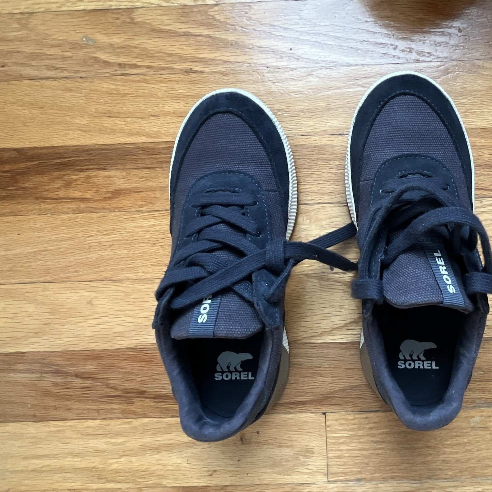 SOREL Women’s Black Low Top Lace-Up Sneakers Solid Activewear Casual