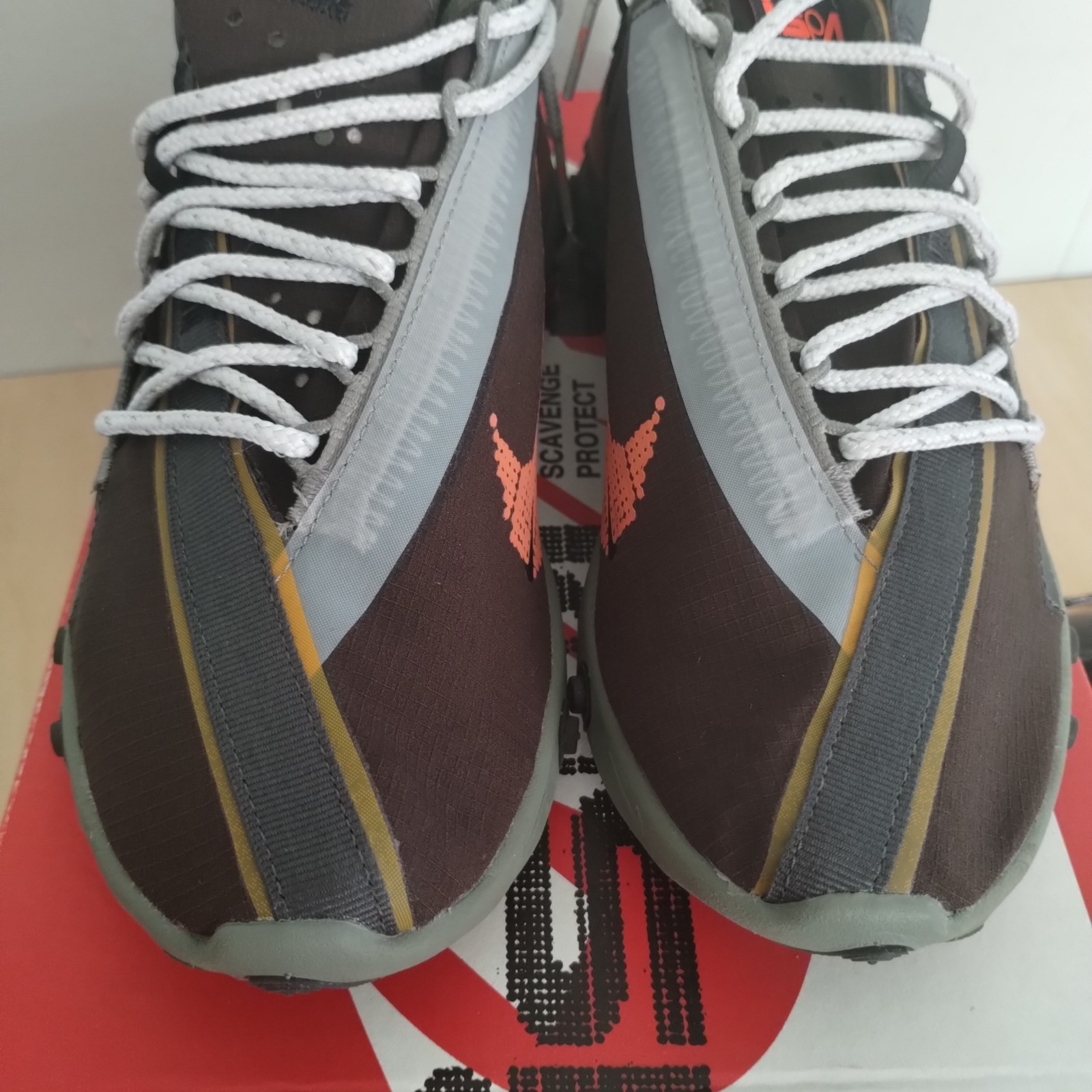 Womens Size 6.5 Nike React Vision WR ISPA BROWN GRAY Trail Running Sneakers $160