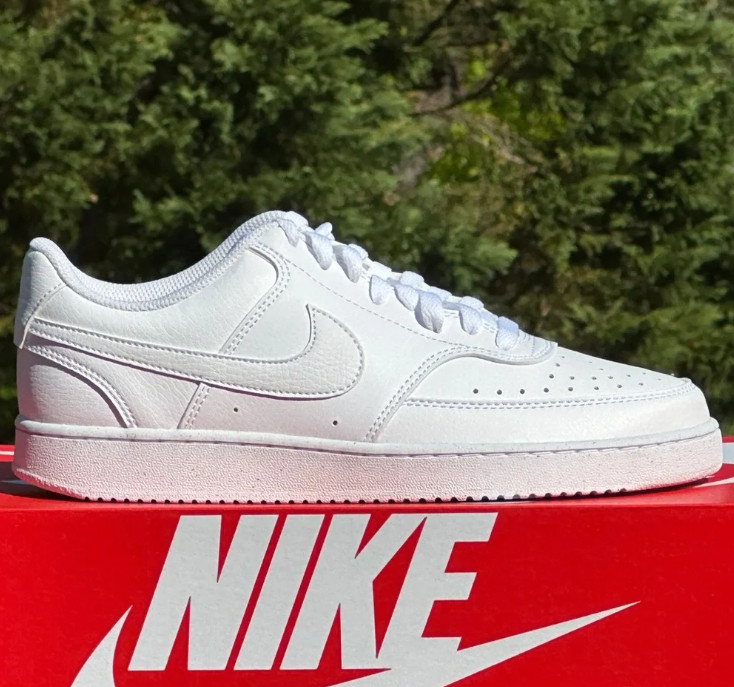 Nike Women’s Court Vision Low Next Nature Triple White Lifestyle Shoes