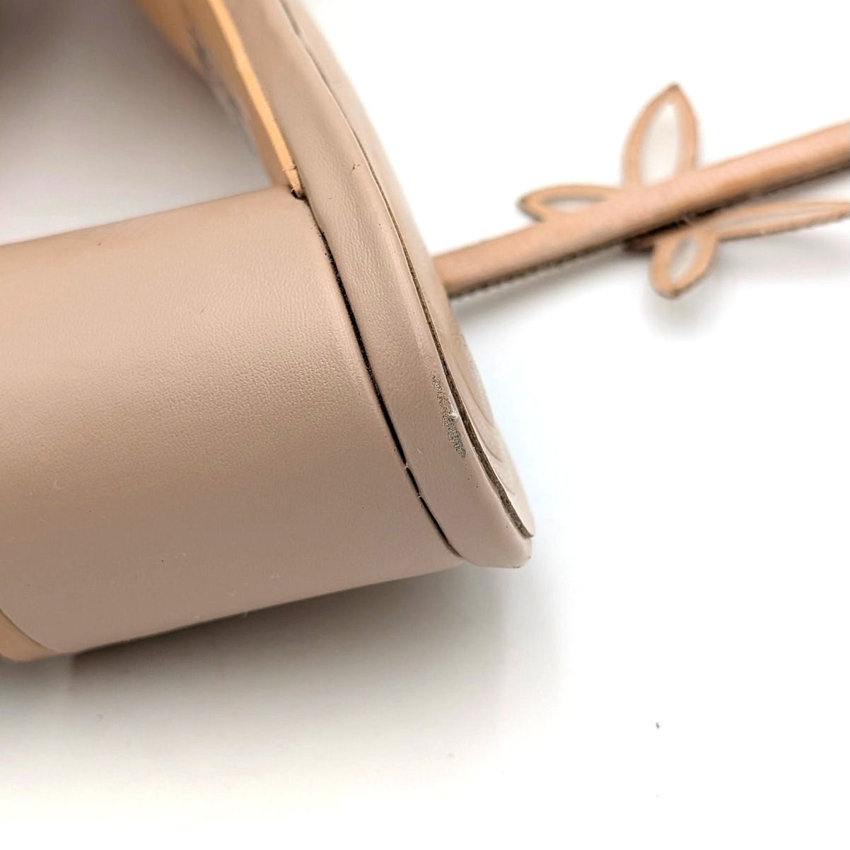 Azalea Wang Quinton Ankle Wrap Block Heel Sandals Women’s Nude Size US9 EU39.5
