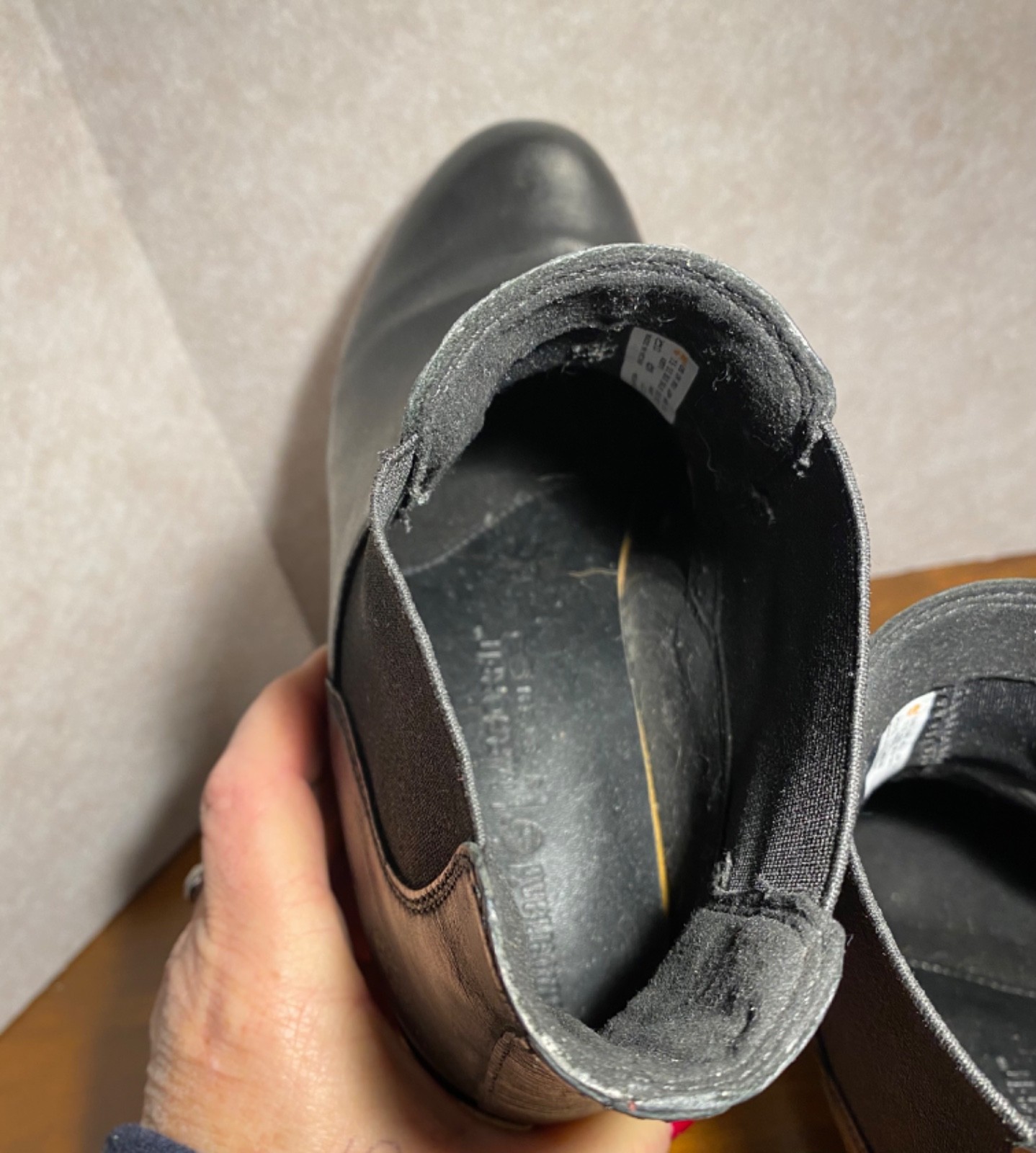 Timberland Ankle Boots Women 7.5 Stretch Elastic Black Good Condition!