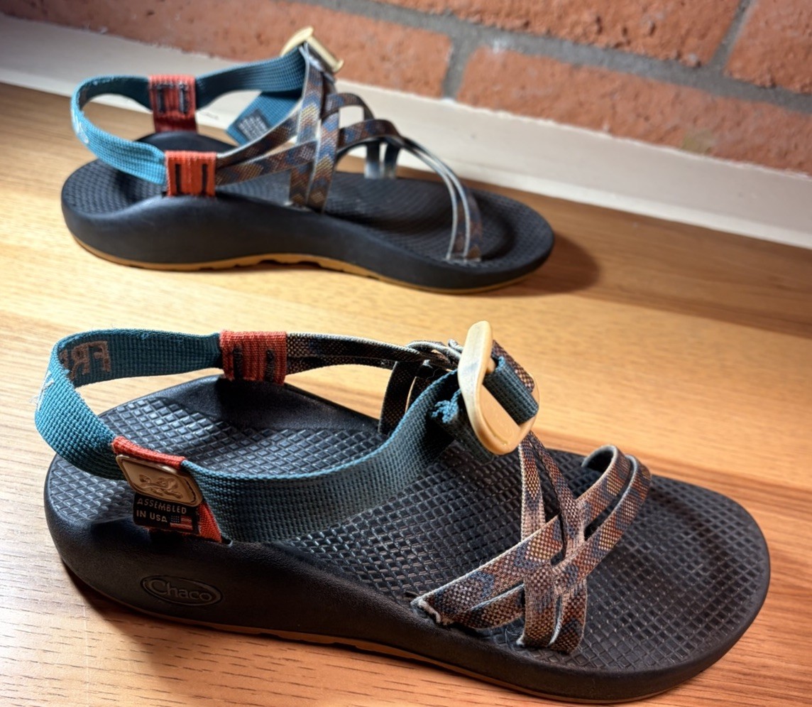 Chaco «Jesus Freak» Z/X2 Classic Sandals Multicolor Women Sz 9 Assembled In USA