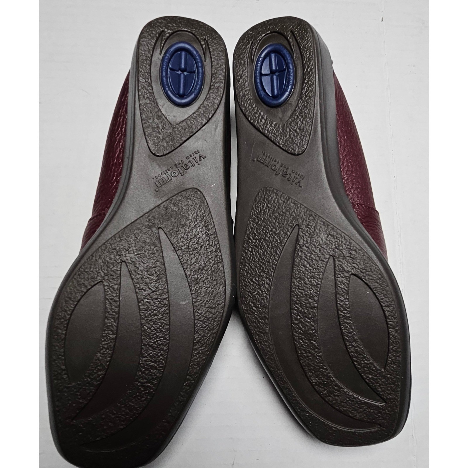Vitaform Plum Red Leather Loafer Flats Bow Comfort Shoes Womens EU 42/US 12