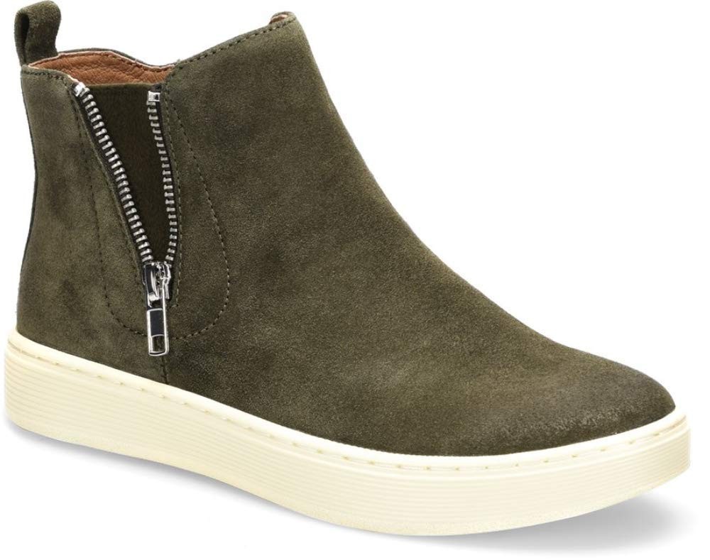 Sofft Britton Zip Waterproof Olive Fatigue Oiled Cow Suede Size 9.5