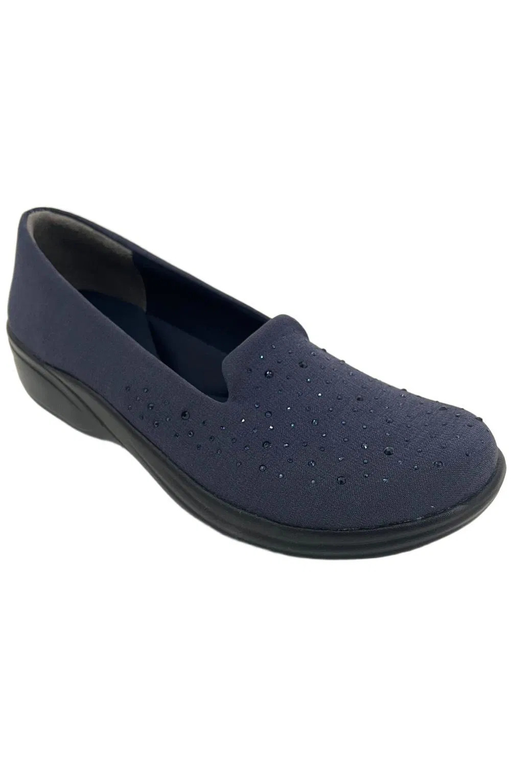 BZees Women’s Slip-ons Poppyseed 3 Navy