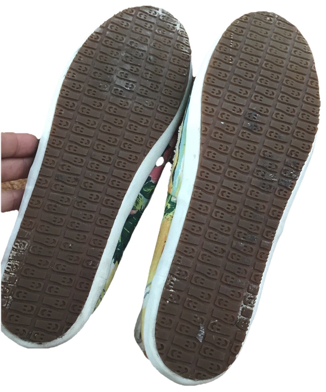 SANUK Canvas Tropical Beach Floral Multicolor Slip On Boat Loafer Shoe Woman 9.5
