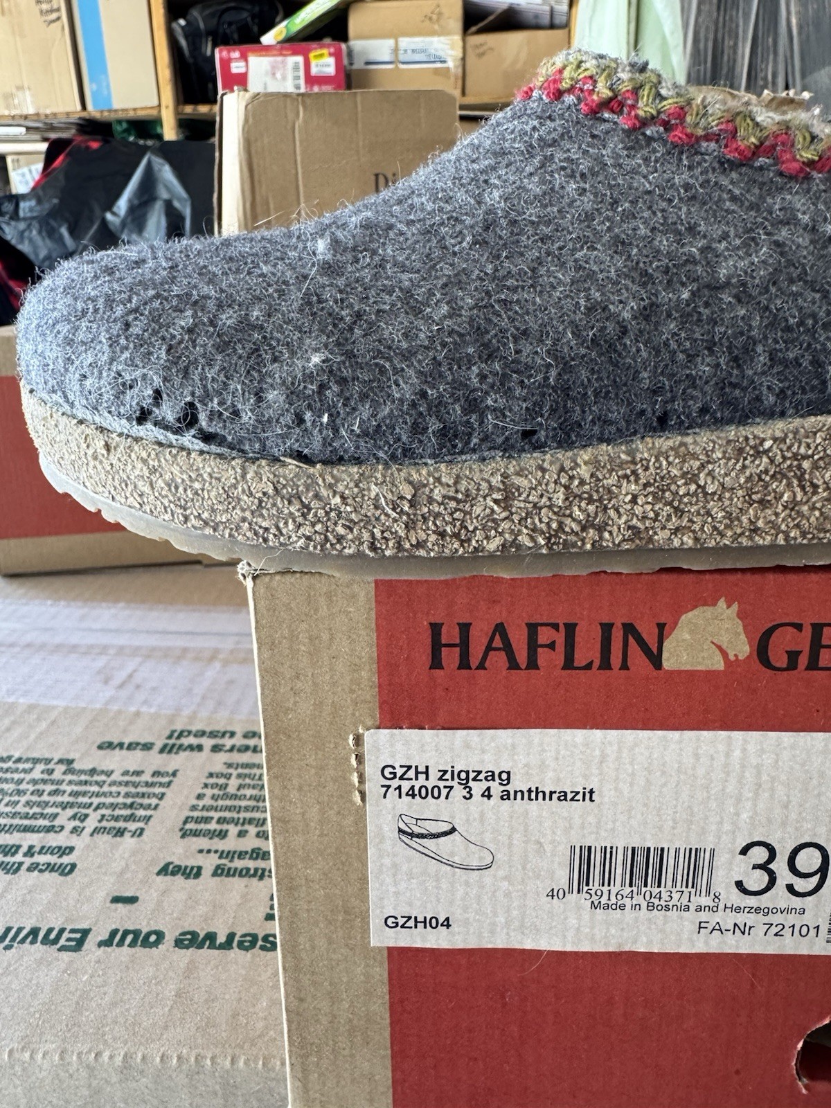 Haflinger GZH ZigZag Women’s US Size 39 Brand New w/Defects (see Description)