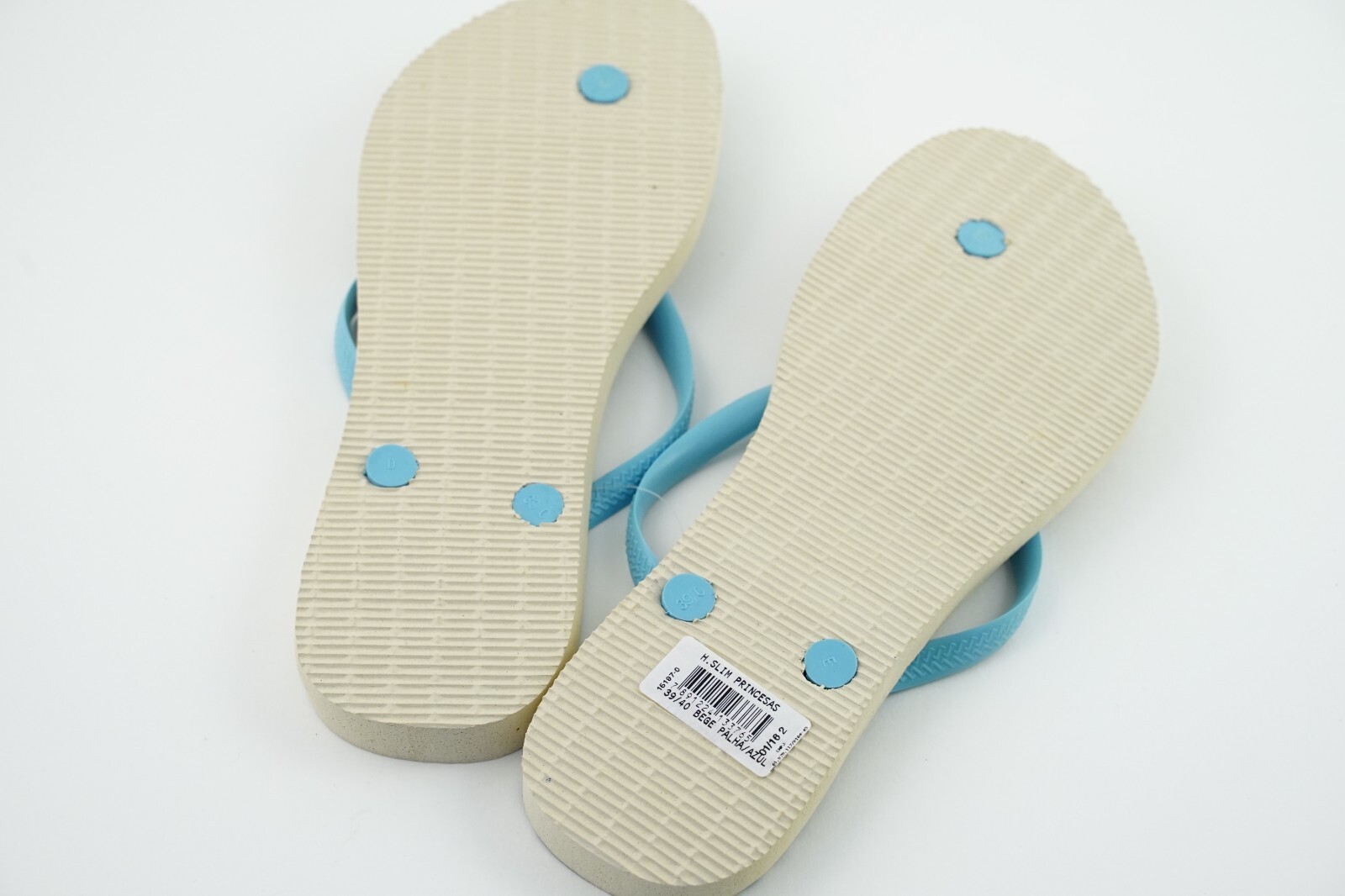 Cinderella Disney NWT! Havaianas Beige/Baby Sky Blue USA 9/10W 8M Sandals 41/42!