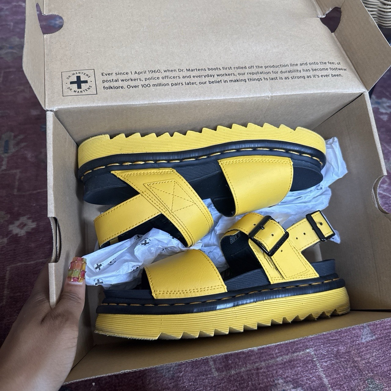 Dr. Martens Yellow VOSS Sandals Women’s US 6 EU 37