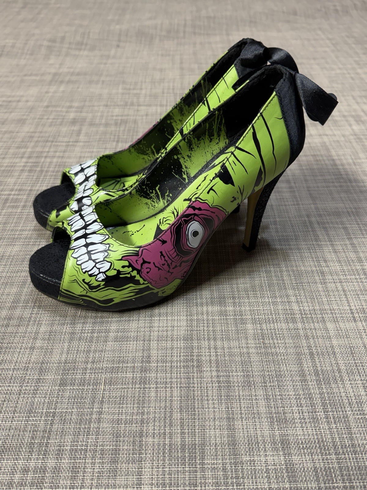 Iron Fist Damen Peep Toe Pump Zombie Green Stomper Platform Women’s US 10 Y2K