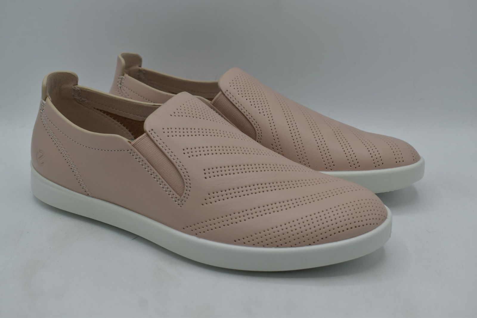 ECCO Women EU Size 41 US 10-10.5 Travel Slip-On Rose Dust Leather Sneakers Shoes