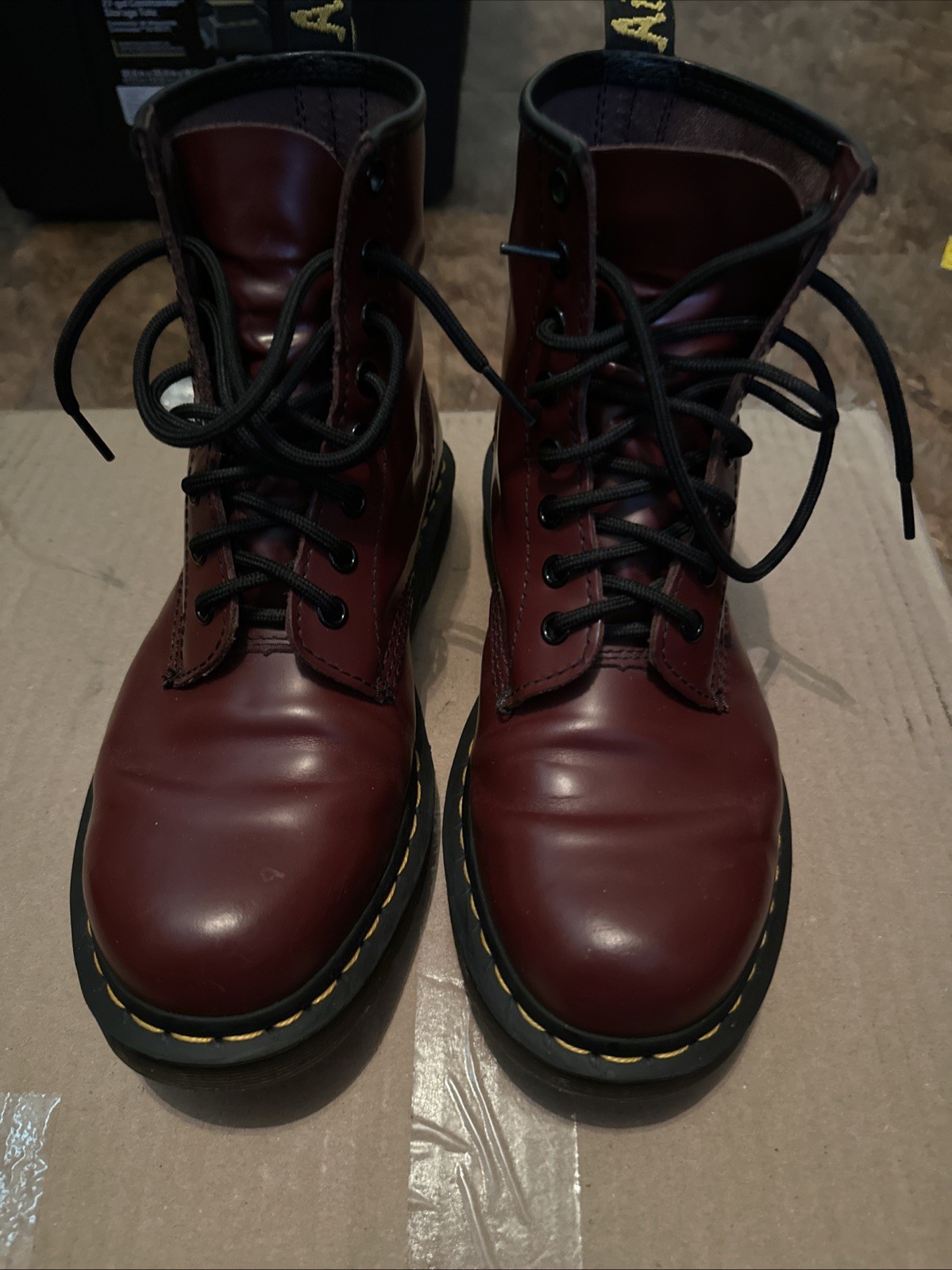 Doc Martens 1460 Oxblood Burgundy Original Leather Combat Boot sz Men 8