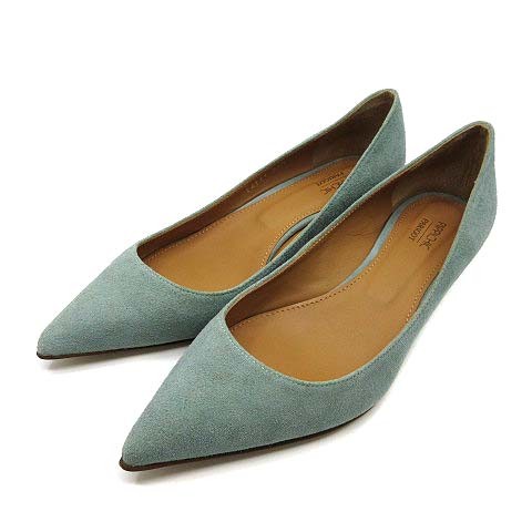 PIPPICHIC Light Green Suede Pumps 3.5(22.5cm) 5cm Heel, Used, Size 35½