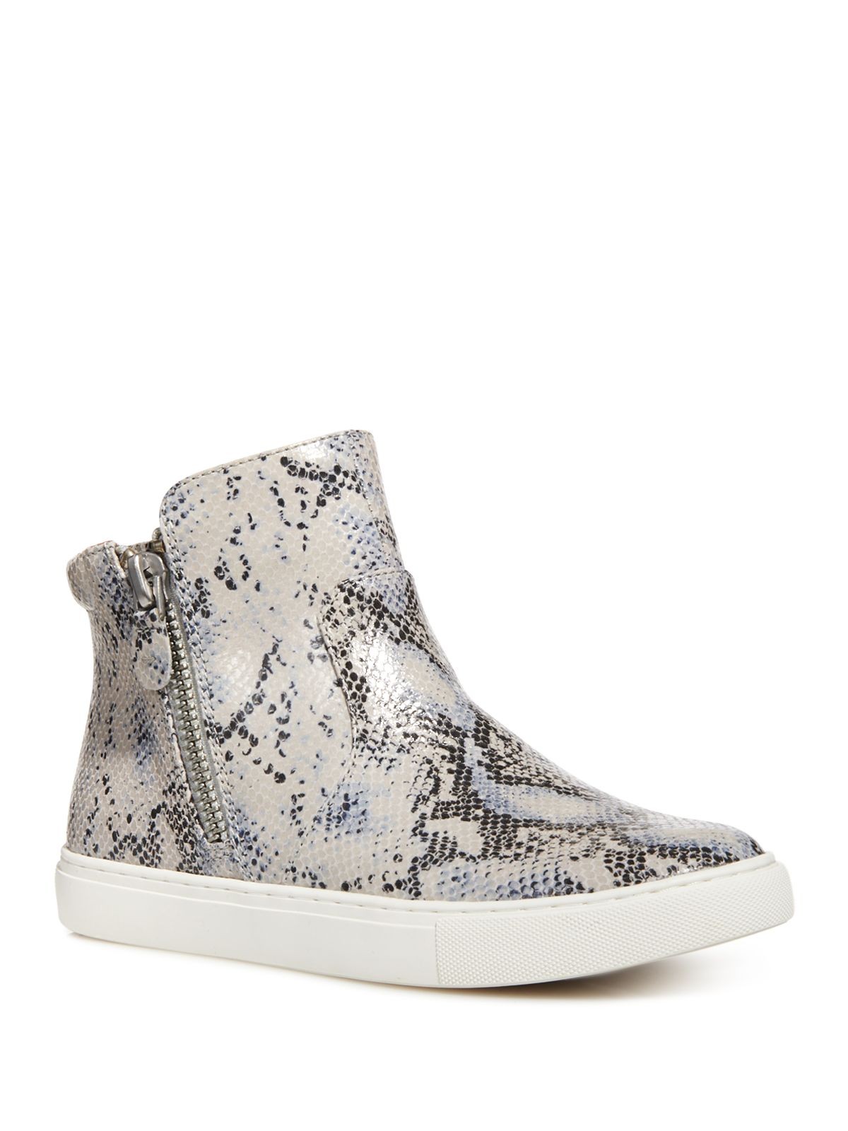 KENNETH COLE Womens White/Blue Snake Skin Gentle Souls Carter Booties 7.5 M