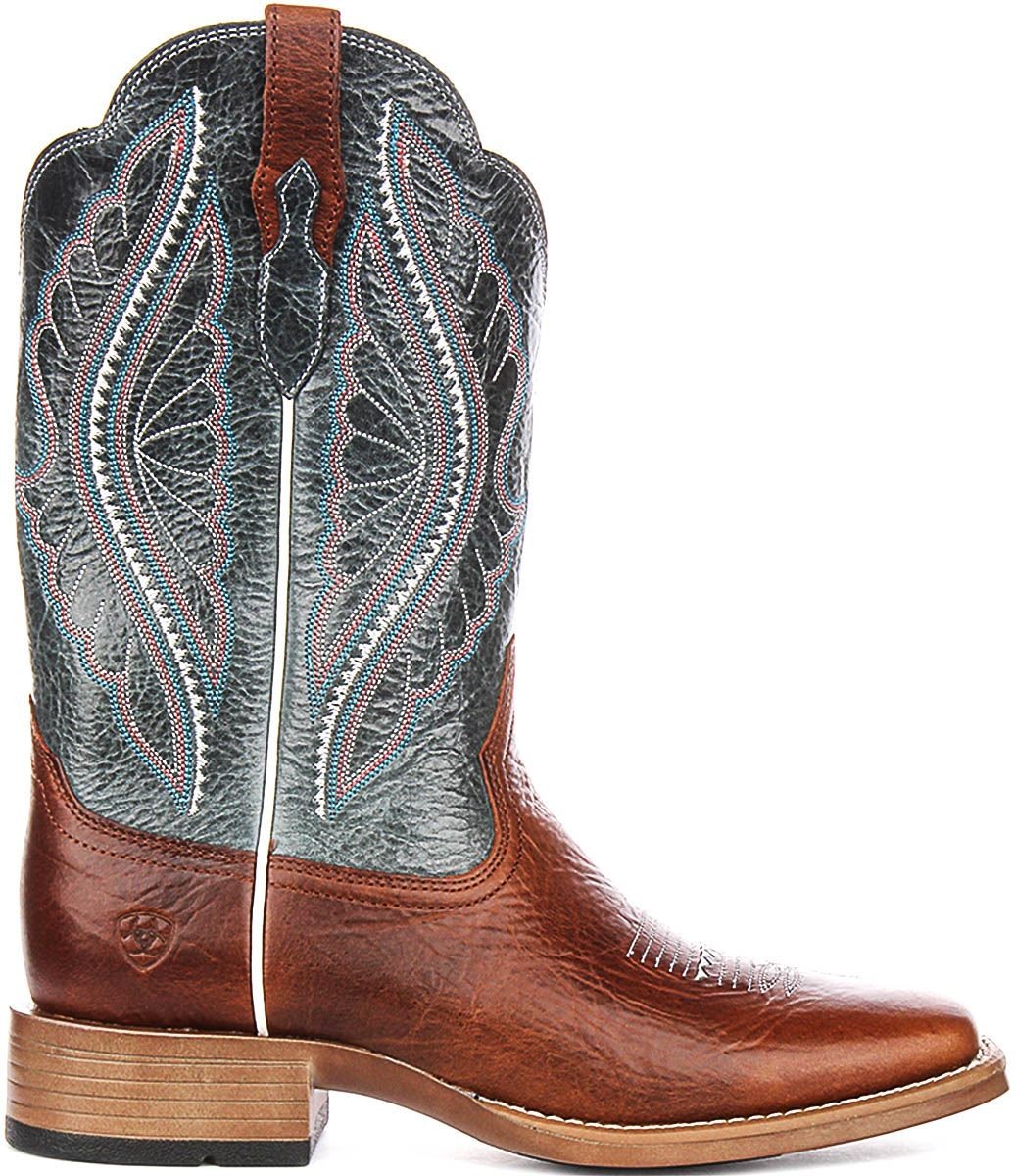 Ariat Prime Time Modern Tech Mid Calf Womens Boot Brown Blue US 6 -11