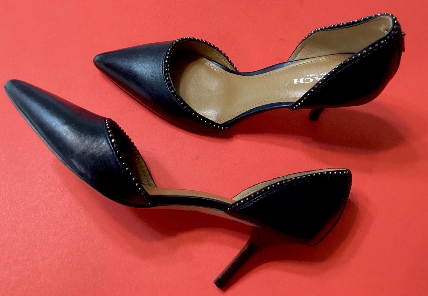 * Coach Blossom Women’s 6 B Semi Matte Calf pumps Black