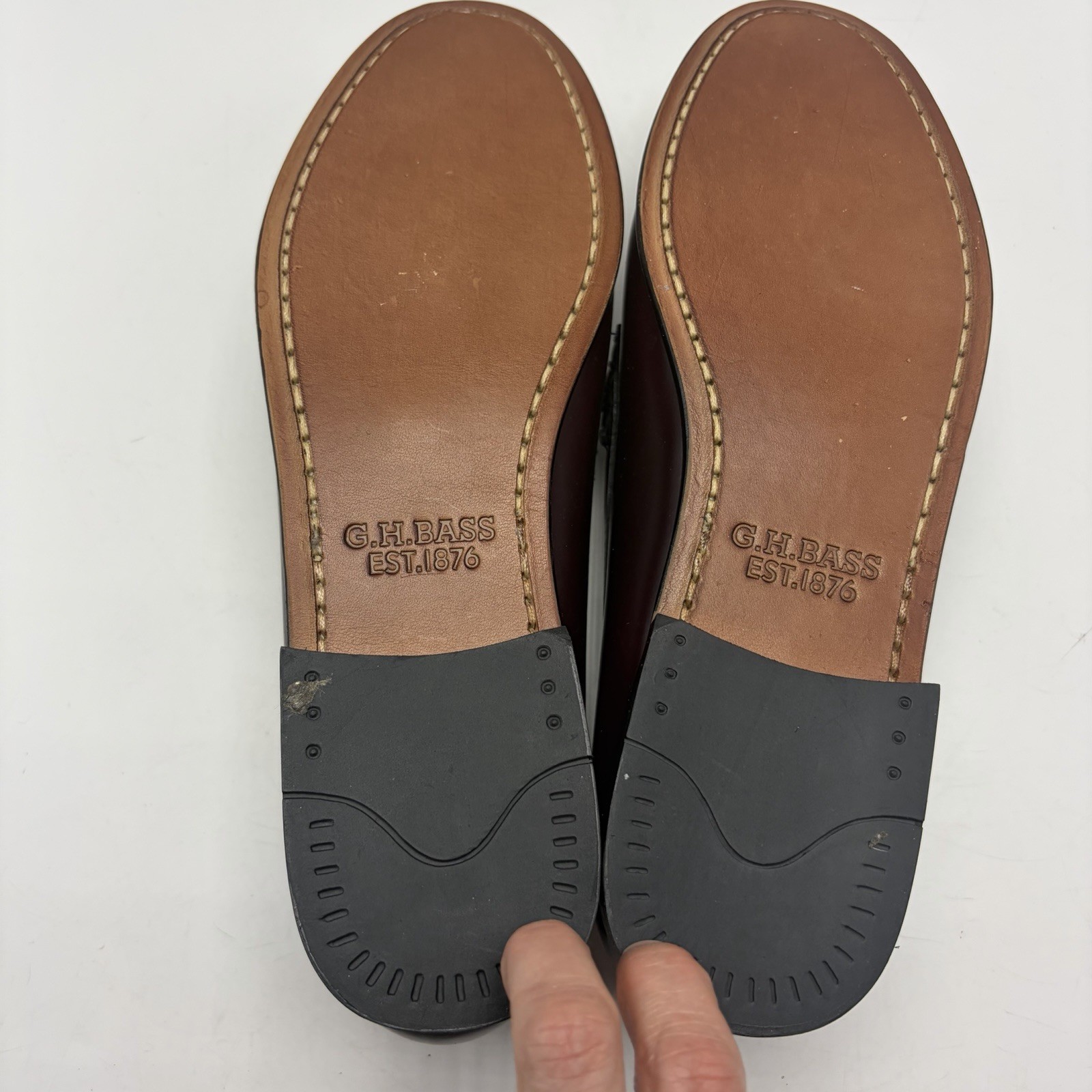Weejuns GH Bass Whitney Penny Loafers Womens 9 M Burgundy Moc Toe Business READ
