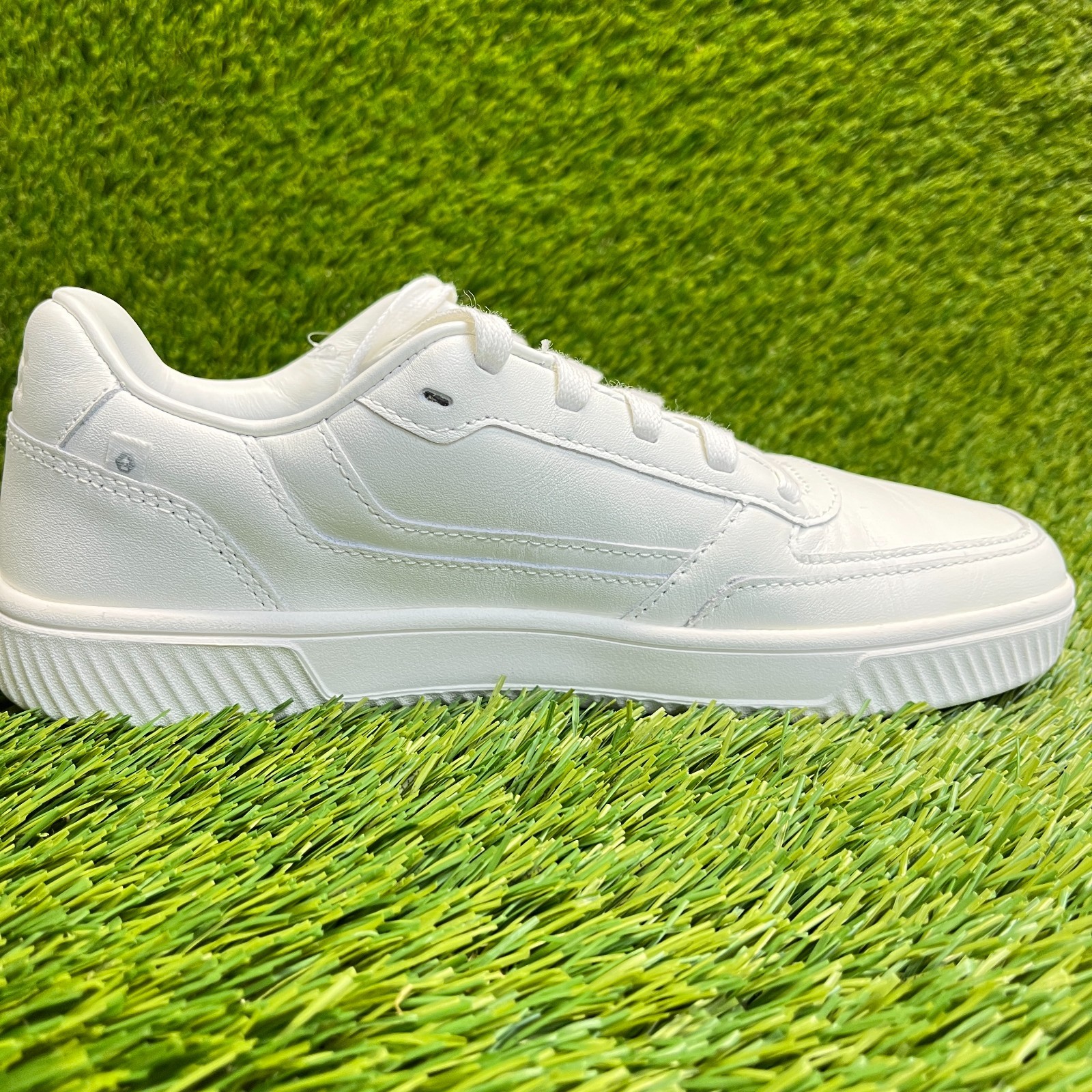 Flux Footwear Adapt Leather Trainer White Womens Size 8 Athletic Shoes Sneakers