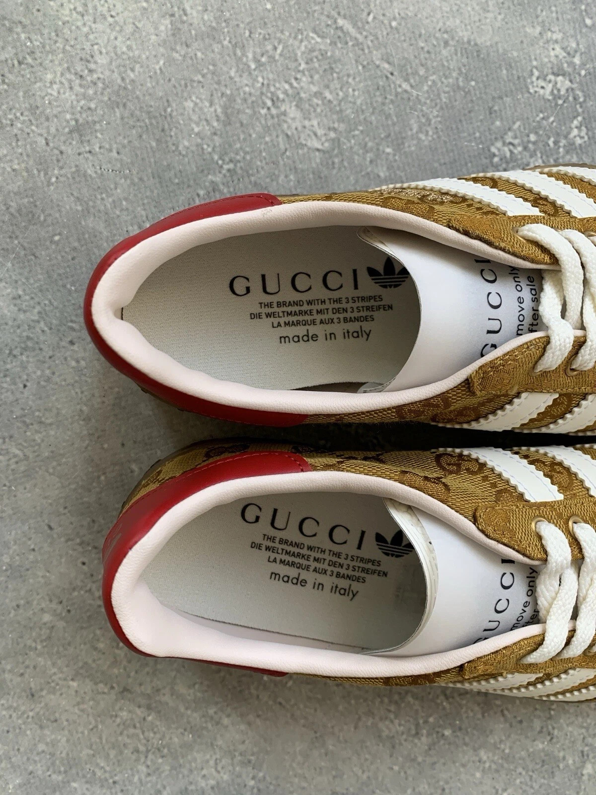 ADIDAS x GUCCI GAZELLE MONOGRAM WOMEN’S SHOES SIZE US 5 UK 3.5 EU 36