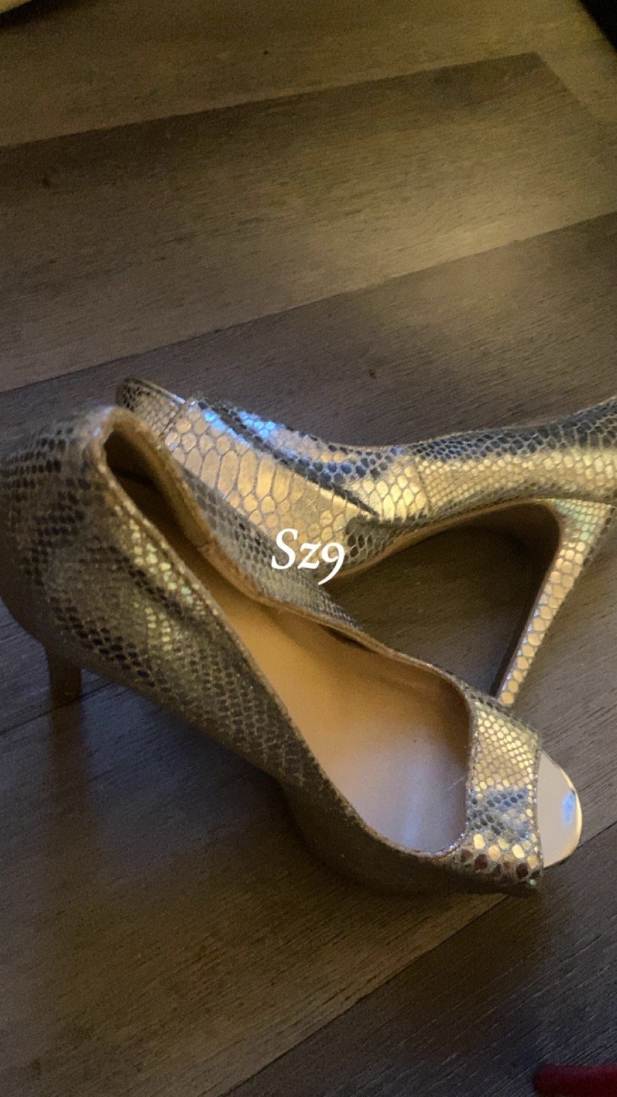 Nine West Brown Strappy Rhinestone Open Toe Stiletto Heels Buckle Synthetic