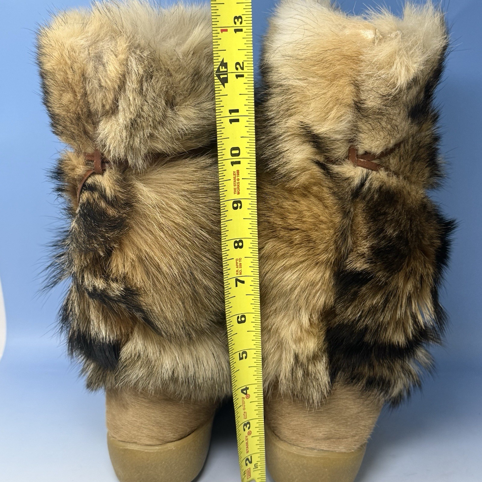 Oscar Sport Italy Fox Fur Calf Hair Apres Ski Winter Boots Womens 41 US 10 M