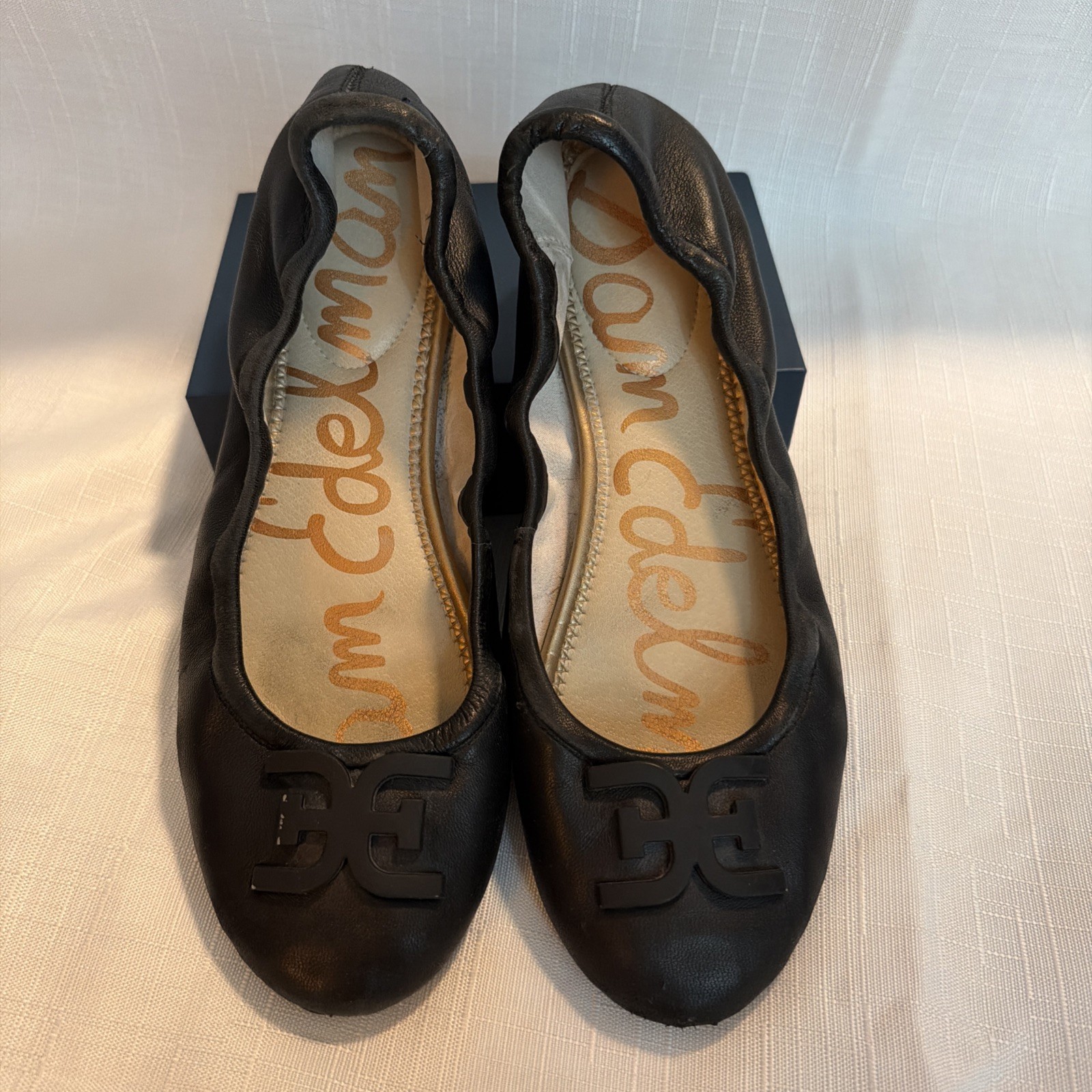 Sam Edelman Felicia Ballet Flat Women’s Sz 7 Black Leather Classic Capsule