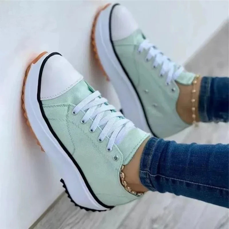 Summer New Women Fashion Casual Shoes Plus Size 42 Woman Platform Canvas