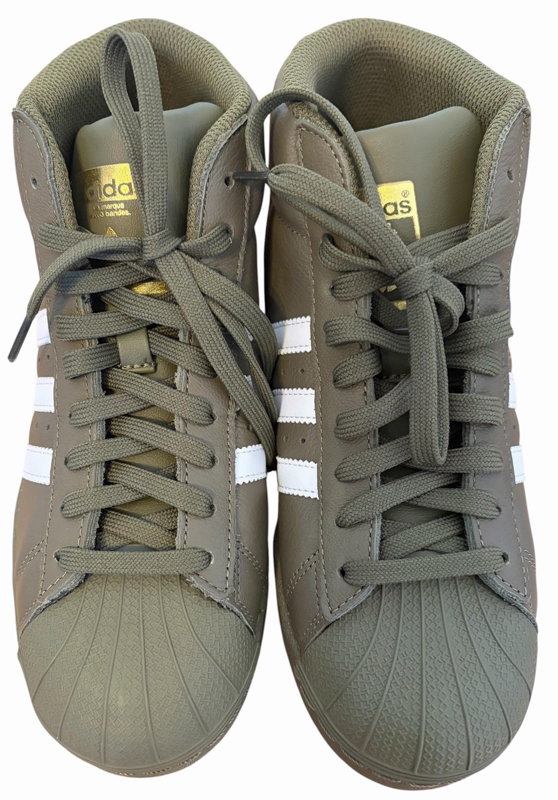 Adidas Pro Model Olive Green Shell Toe Mens 4.5/Youths 4.5/Womens 6/Uk 4